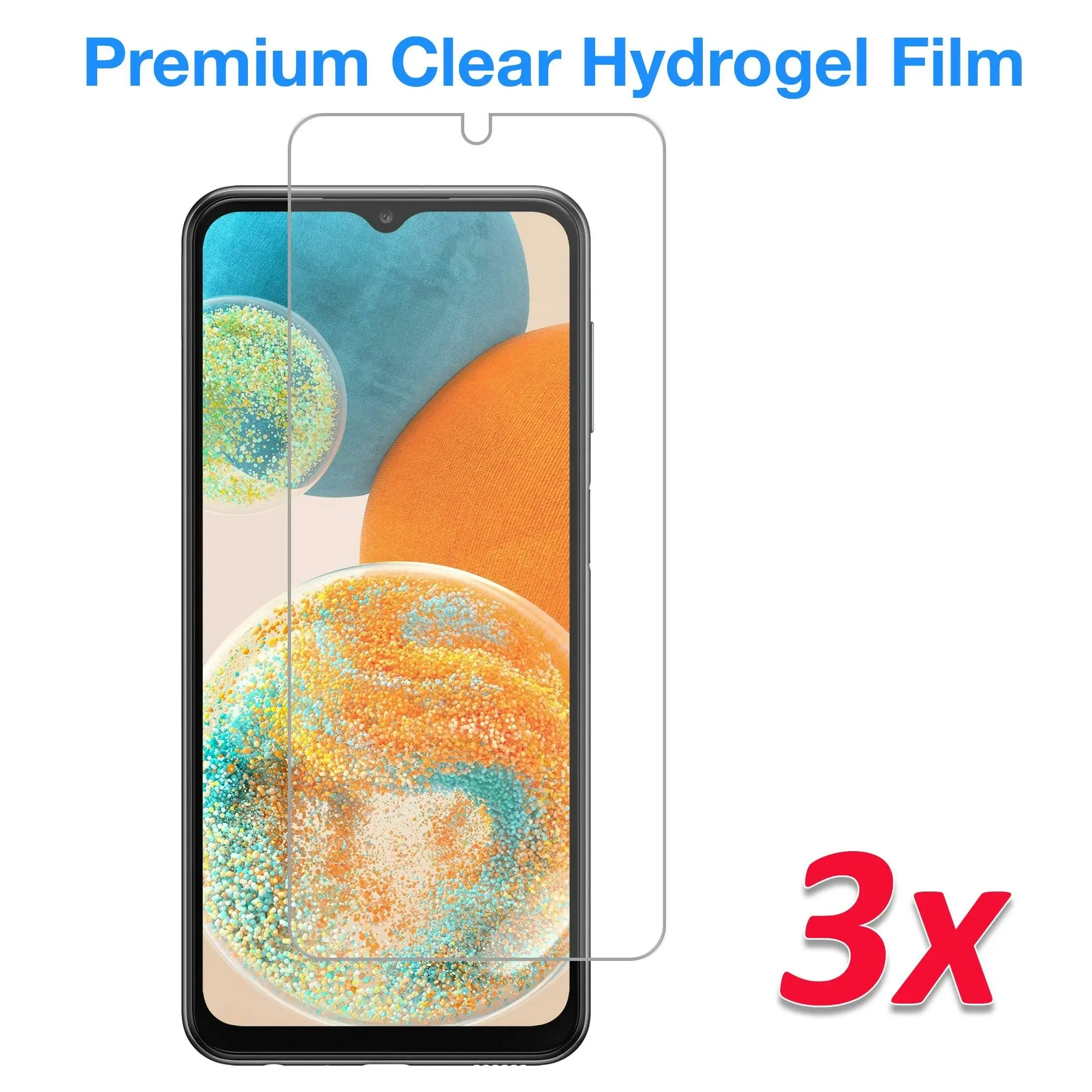 [3 Pack] MEZON Samsung Galaxy A23 5G Premium Hydrogel Clear Edge-to-Edge Full Coverage Screen Protector Fingerprint Sensor Film