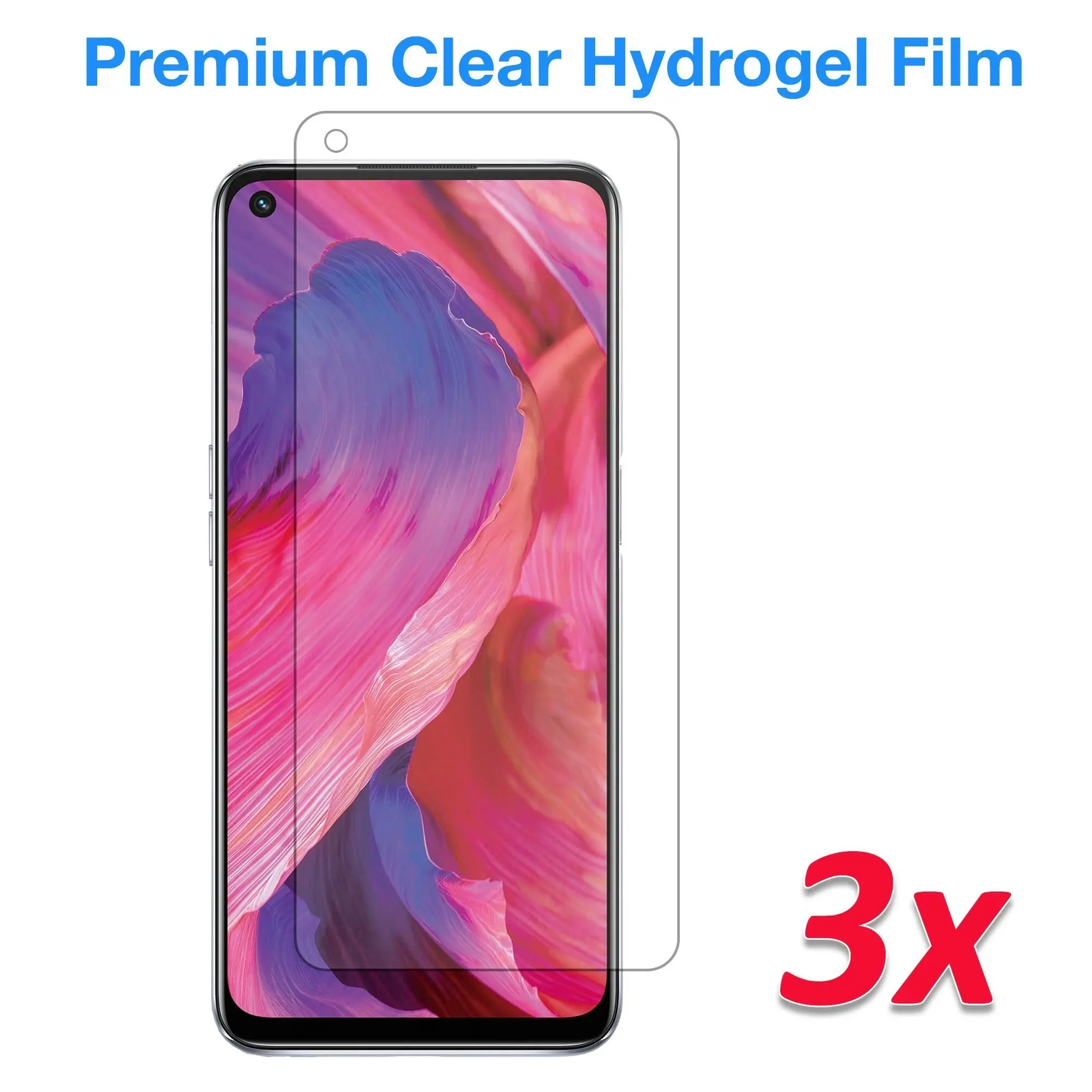 [3 Pack] MEZON OPPO A74 5G Premium Hydrogel Clear Edge-to-Edge Full Coverage Screen Protector Film