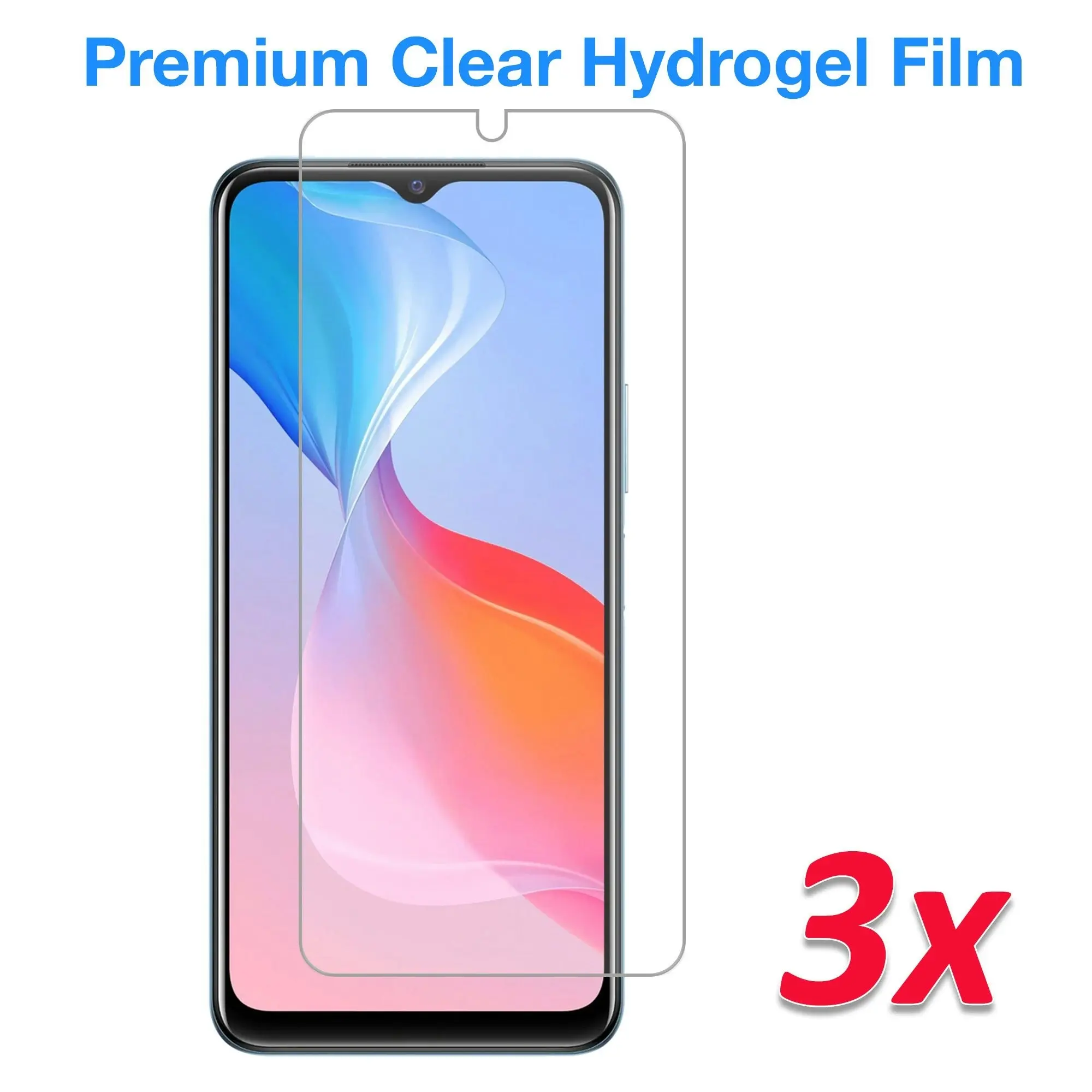 [3 Pack] MEZON Vivo Y33s Premium Hydrogel Clear Edge-to-Edge Full Coverage Screen Protector Film