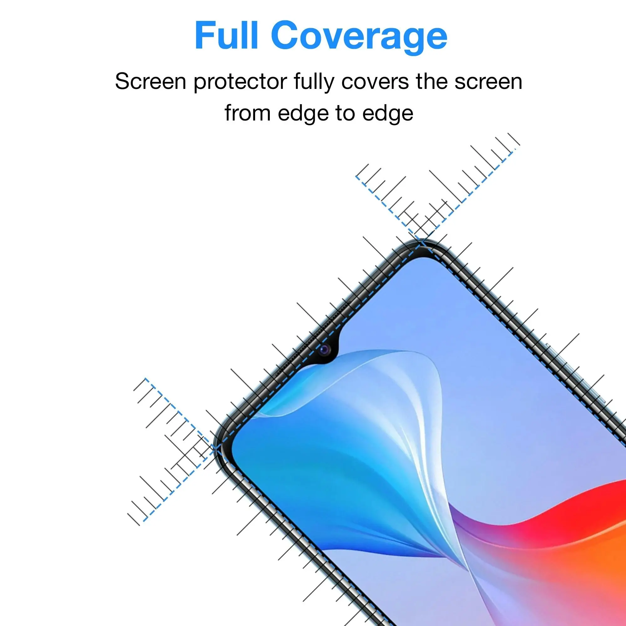 [3 Pack] MEZON Vivo Y33s Premium Hydrogel Clear Edge-to-Edge Full Coverage Screen Protector Film