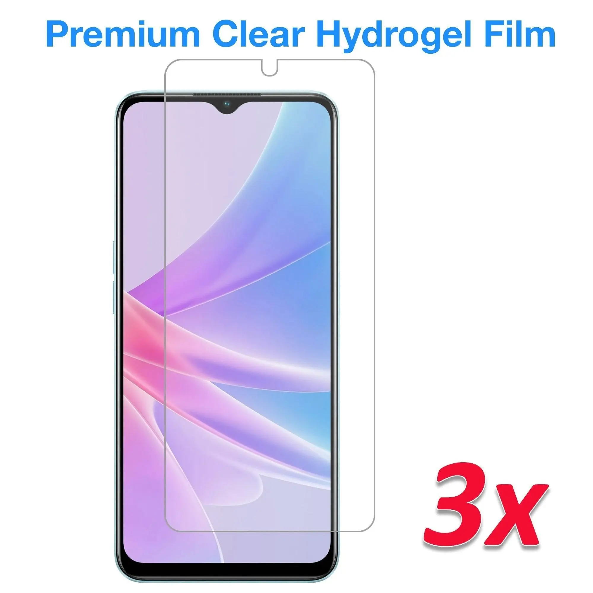 [3 Pack] MEZON OPPO A57s Premium Hydrogel Clear Edge-to-Edge Full Coverage Screen Protector Film