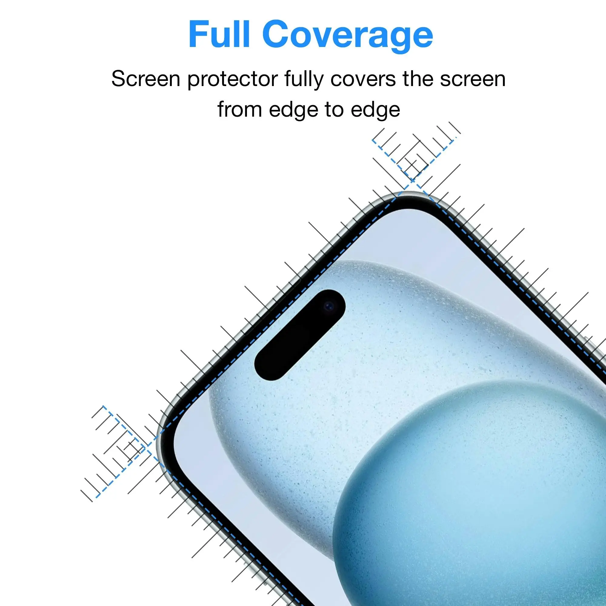 [3 Pack] MEZON iPhone 15 (6.1") Premium Hydrogel Clear Edge-to-Edge Full Coverage Screen Protector Film