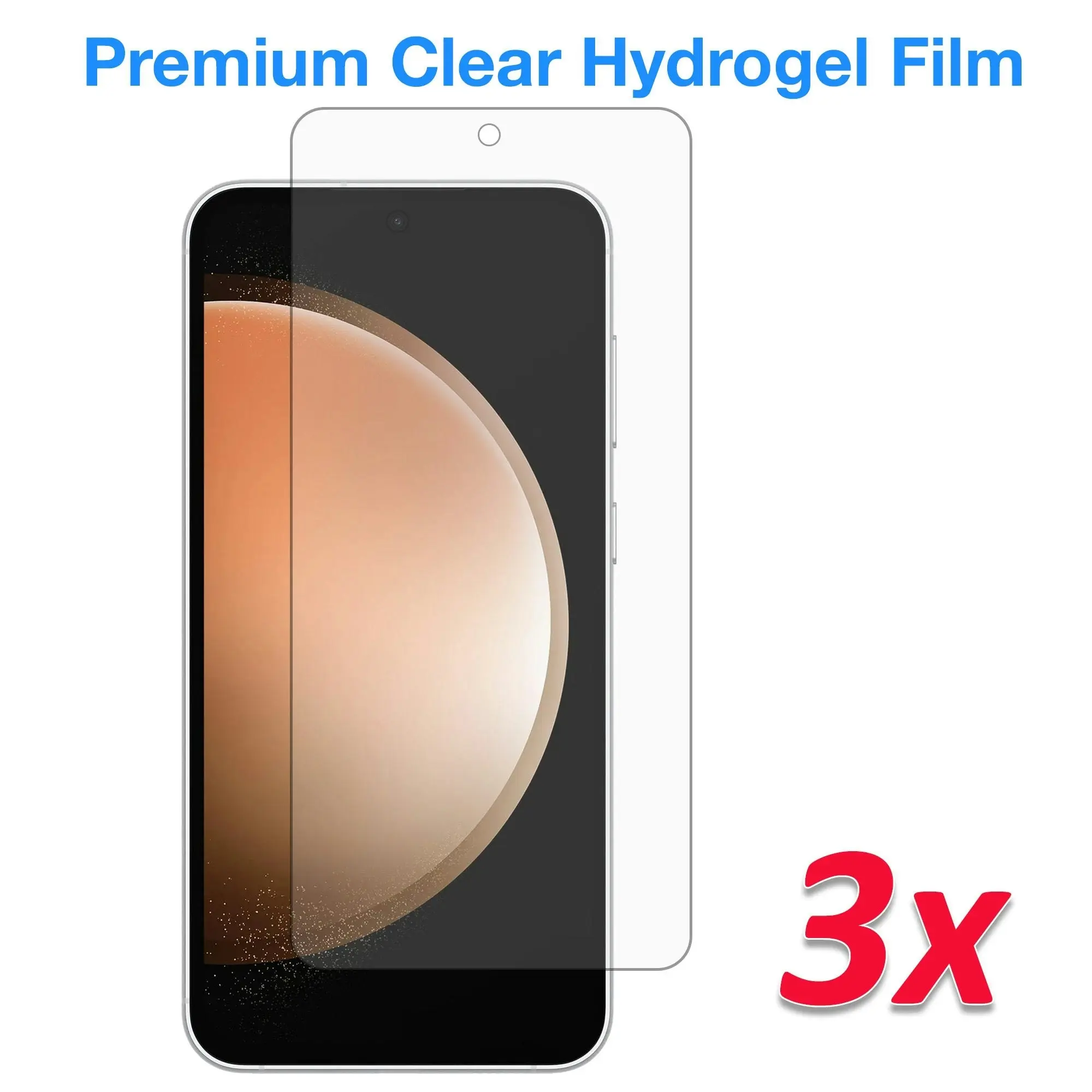 [3 Pack] MEZON Samsung Galaxy S23 FE (6.4") Premium Hydrogel Clear Full Coverage Screen Protector Film – Fingerprint Sensor