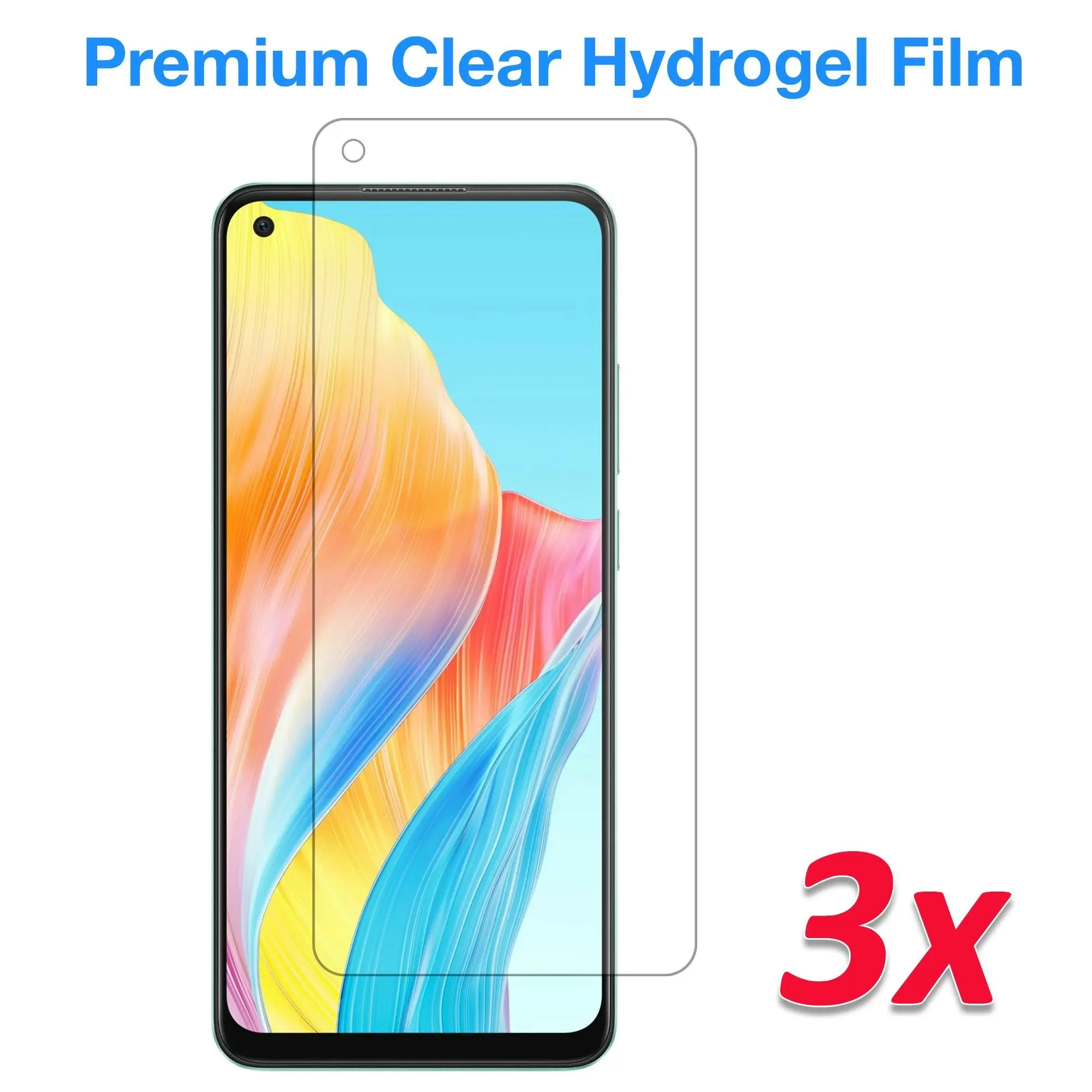 [3 Pack] MEZON OPPO A78 4G Premium Hydrogel Clear Edge-to-Edge Full Coverage Screen Protector Film