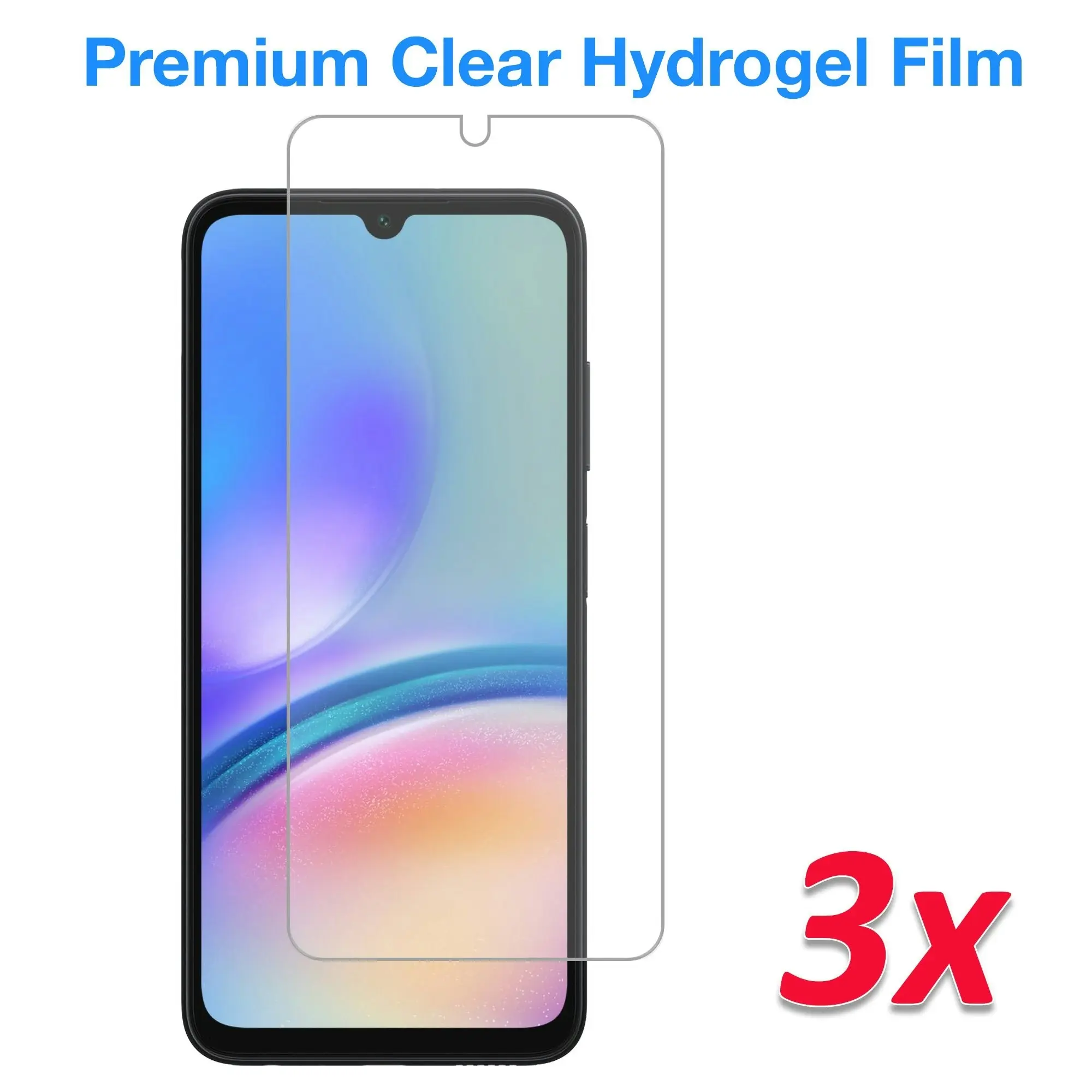 [3 Pack] MEZON Samsung Galaxy A05s Premium Hydrogel Clear Edge-to-Edge Full Coverage Screen Protector Fingerprint Sensor Film