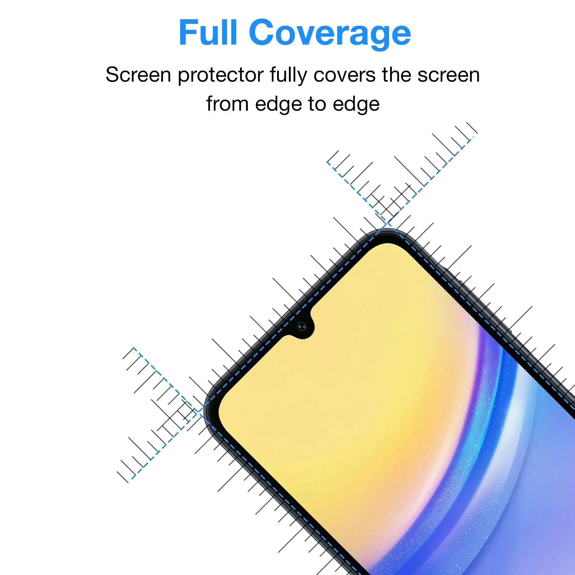 [3 Pack] MEZON Samsung Galaxy A15 5G Premium Hydrogel Clear Edge-to-Edge Full Coverage Screen Protector Fingerprint Sensor Film