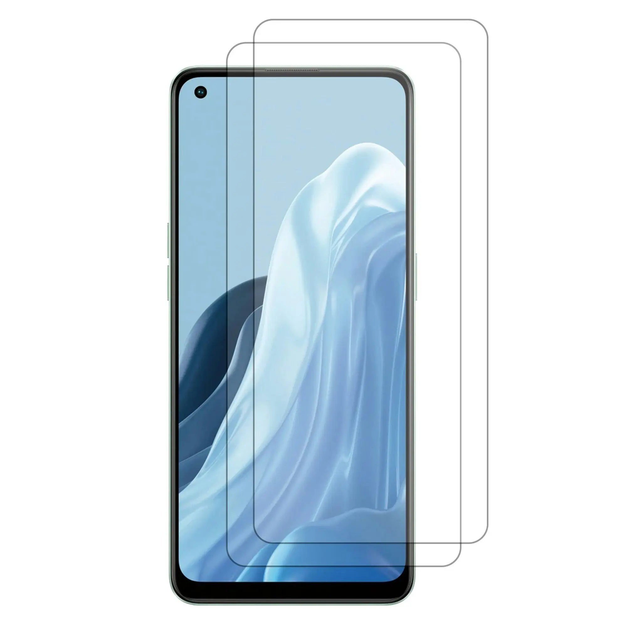 [2 Pack] MEZON Tempered Glass for OPPO Reno8 Lite 5G Crystal Clear Premium 9H HD Case Friendly Screen Protector