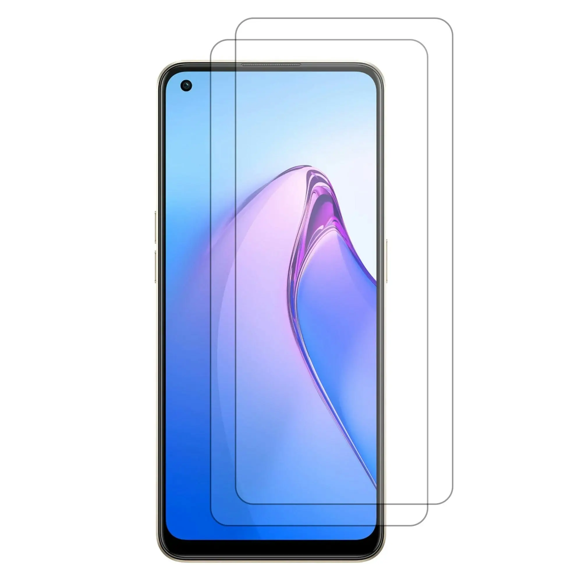 [2 Pack] MEZON Tempered Glass for OPPO Reno8 5G Crystal Clear Premium 9H HD Case Friendly Screen Protector (OPPO Reno8, 9H)