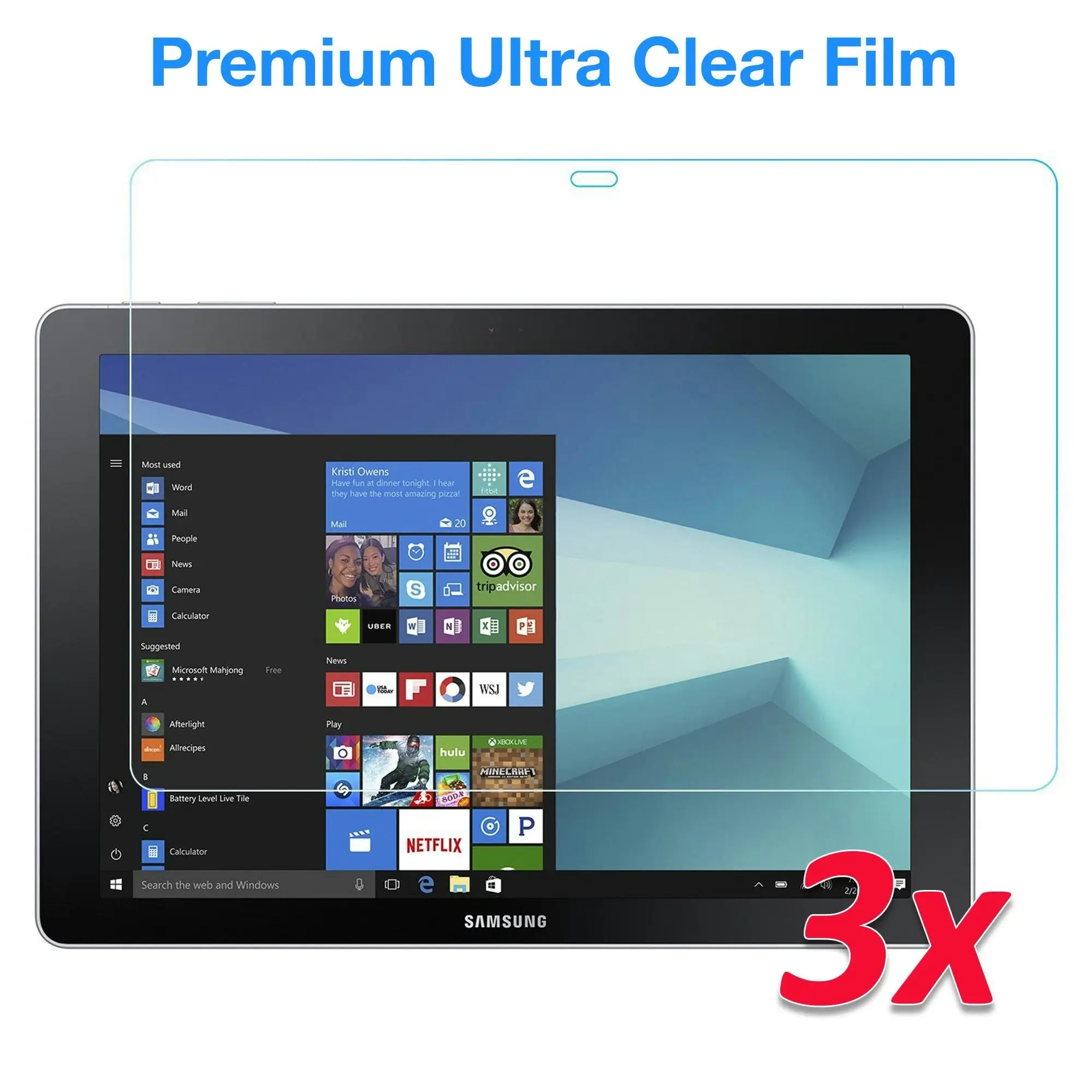 [3 Pack] MEZON Samsung Galaxy Book 10.6" Ultra Clear Film Screen Protector (Book 10.6", Clear)