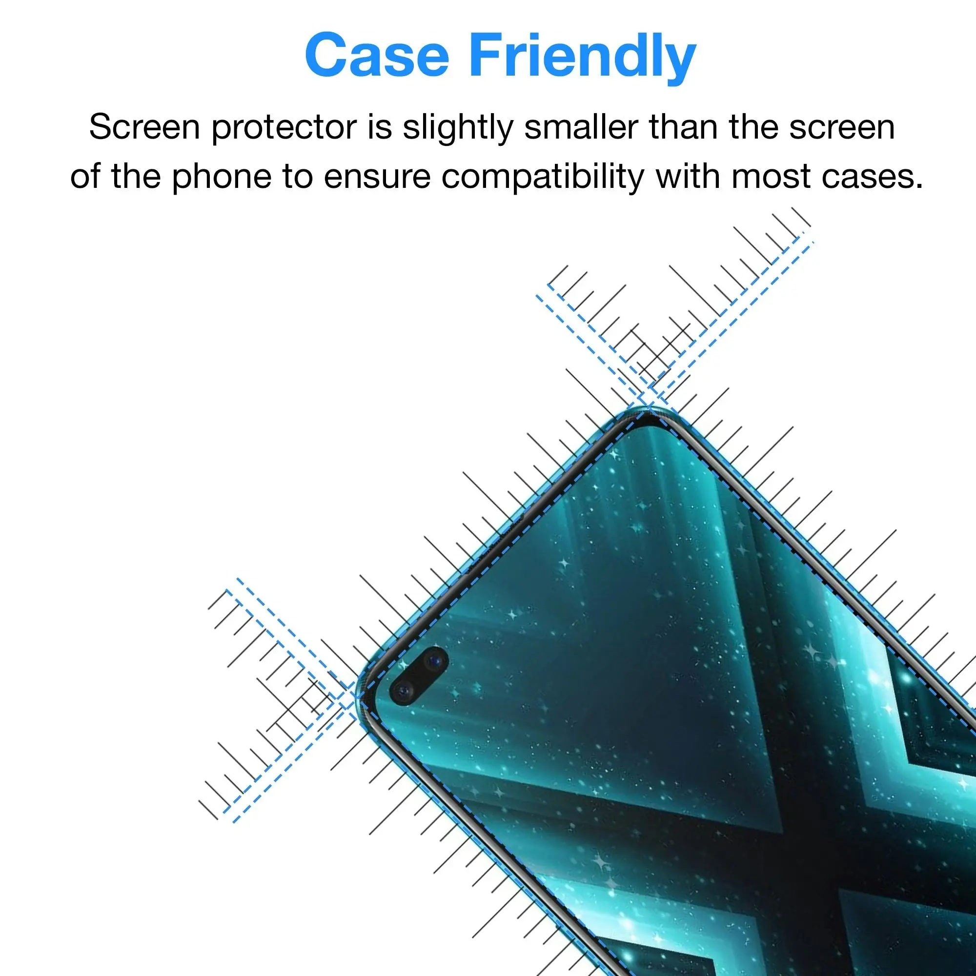 [2 Pack] MEZON Realme X3 SuperZoom Tempered Glass 9H HD Crystal Clear Premium Case Friendly Screen Protector