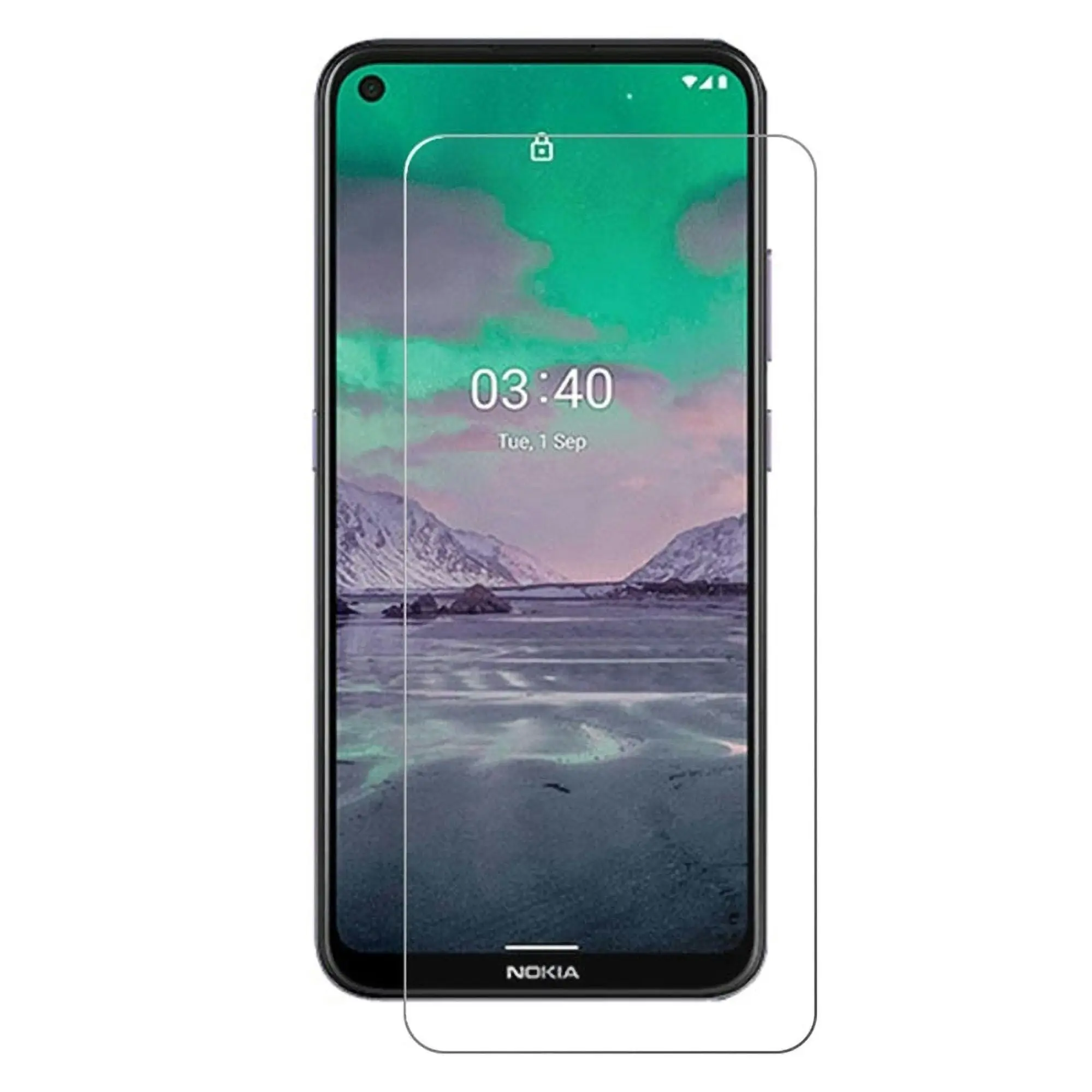 [2 Pack] MEZON Nokia 3.4 Tempered Glass Crystal Clear Premium 9H HD Case Friendly Screen Protector (Nokia 3.4, 9H)