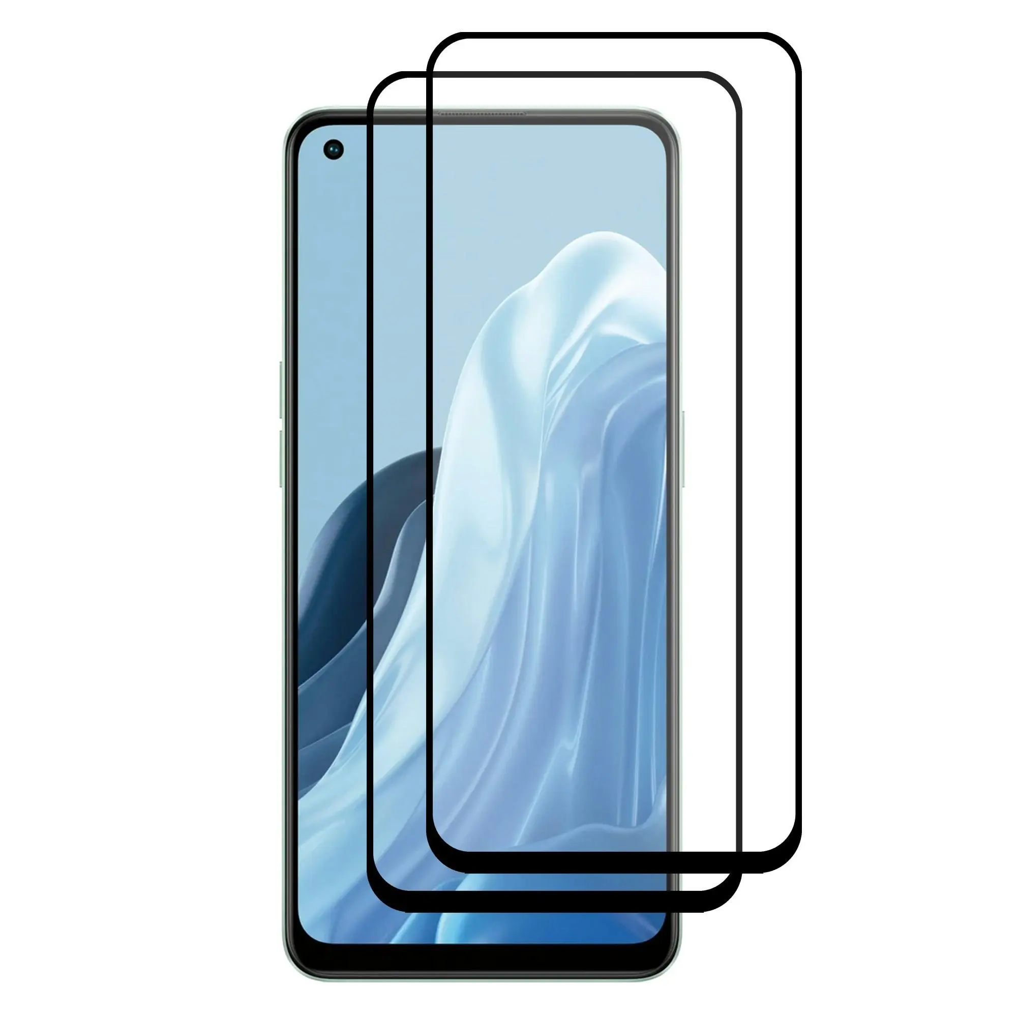 [2 Pack] MEZON Full Coverage Tempered Glass for OPPO Reno8 Lite 5G Crystal Clear Premium 9H HD Screen Protector