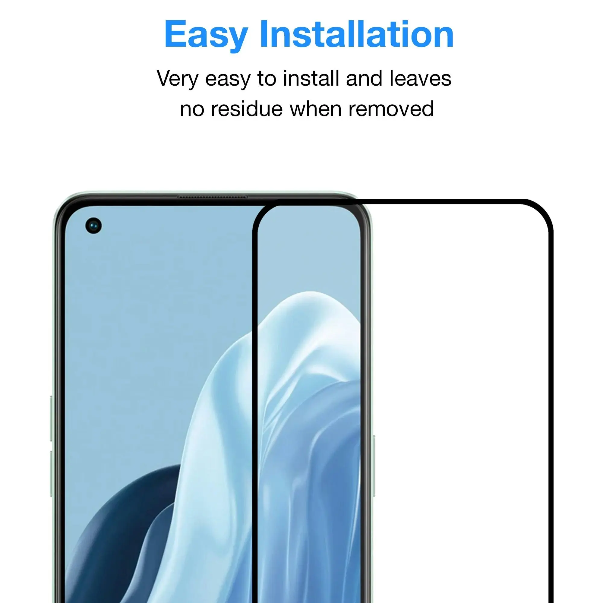 [2 Pack] MEZON Full Coverage Tempered Glass for OPPO Reno8 Lite 5G Crystal Clear Premium 9H HD Screen Protector