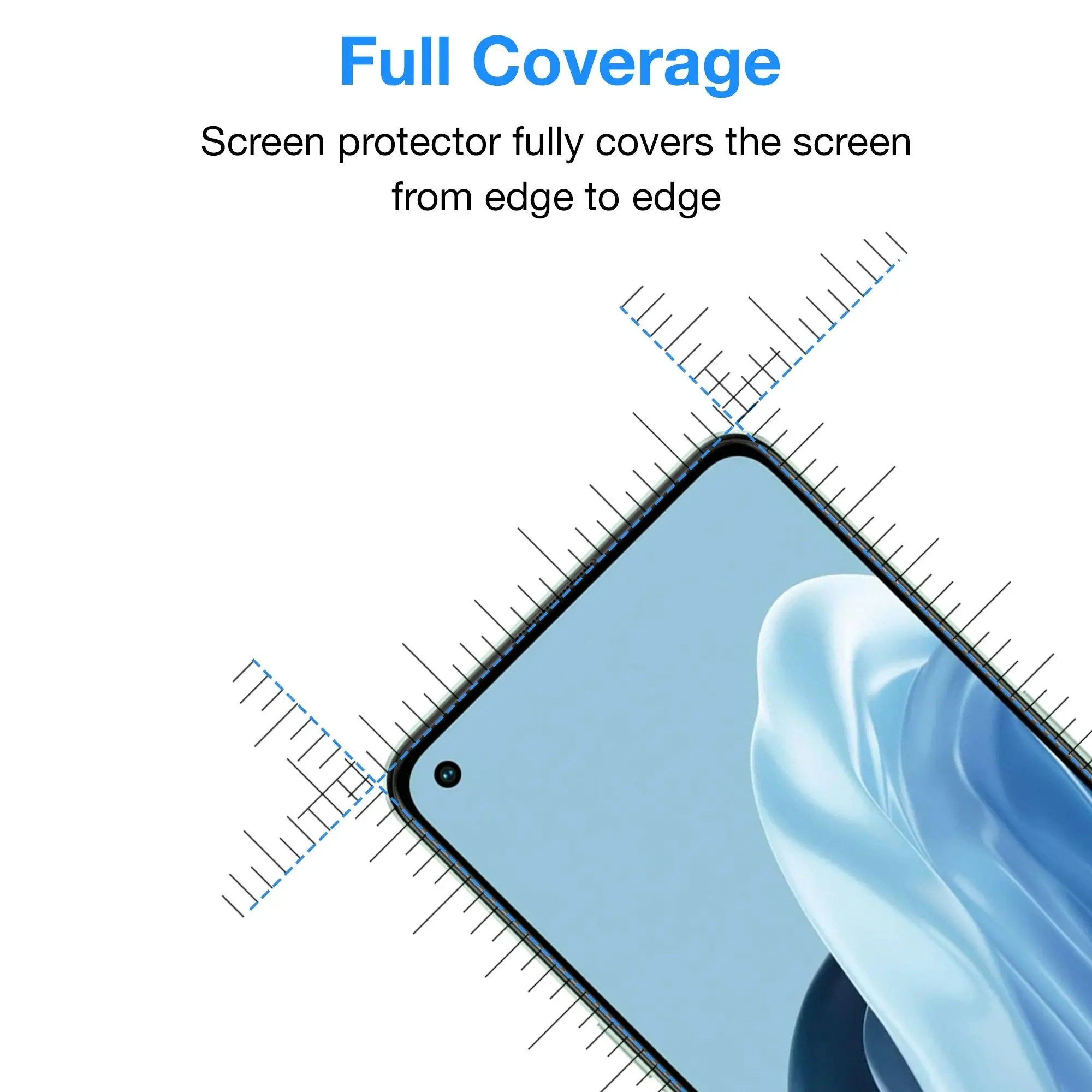 [2 Pack] MEZON Full Coverage Tempered Glass for OPPO Reno8 Lite 5G Crystal Clear Premium 9H HD Screen Protector