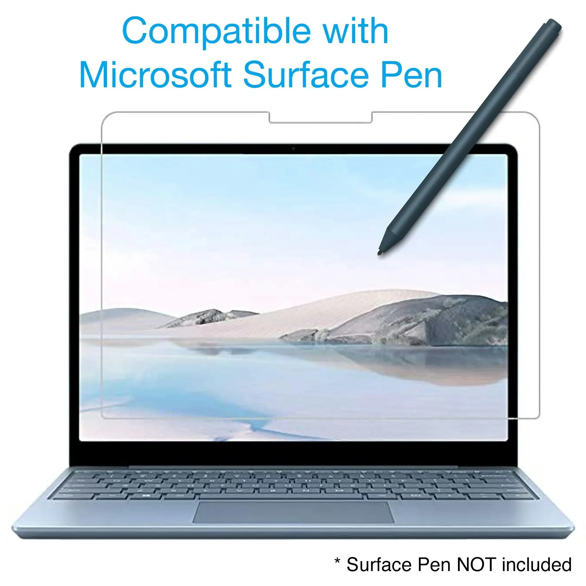 [3 Pack] MEZON Microsoft Surface Laptop Go (12.4") Anti-Glare Matte Film Screen Protector – Case and Surface Pen Friendly