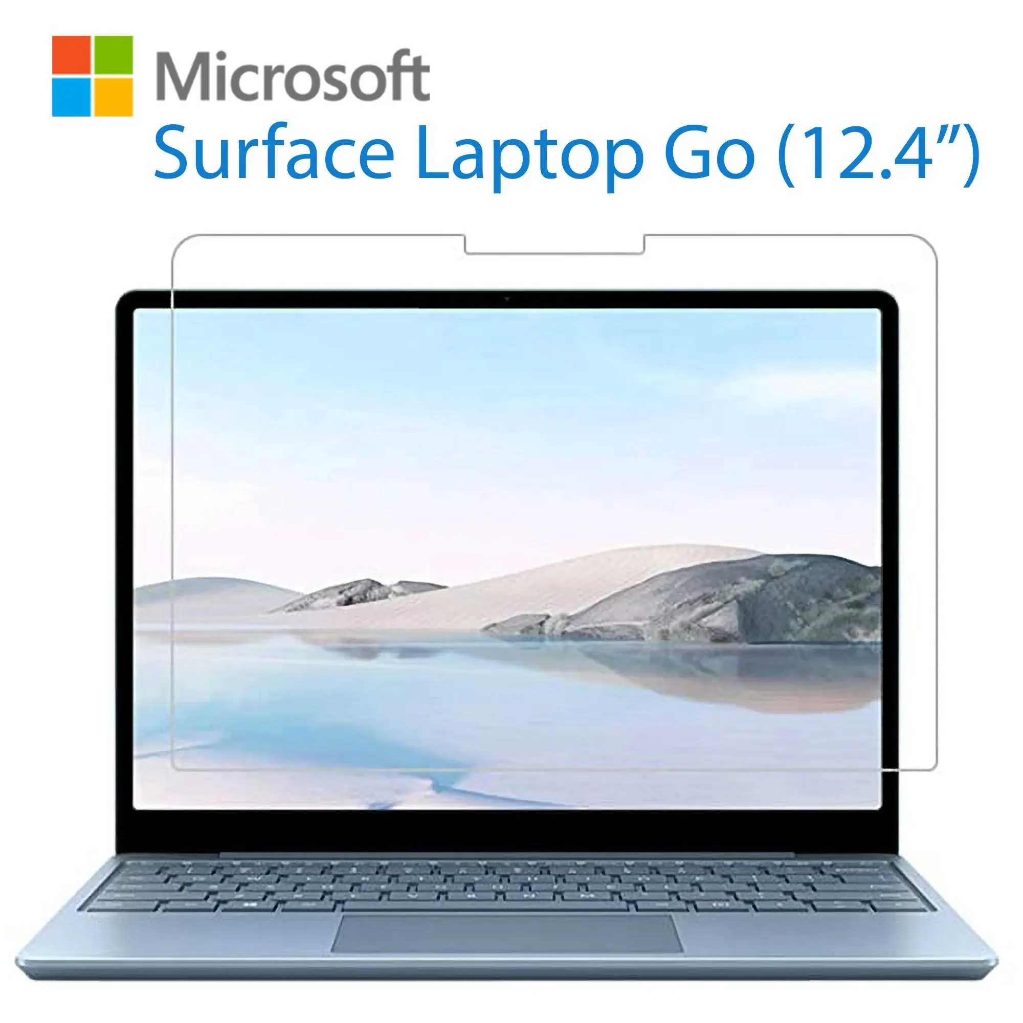 [3 Pack] MEZON Microsoft Surface Laptop Go (12.4") Ultra Clear Film Screen Protector – Case and Surface Pen Friendly