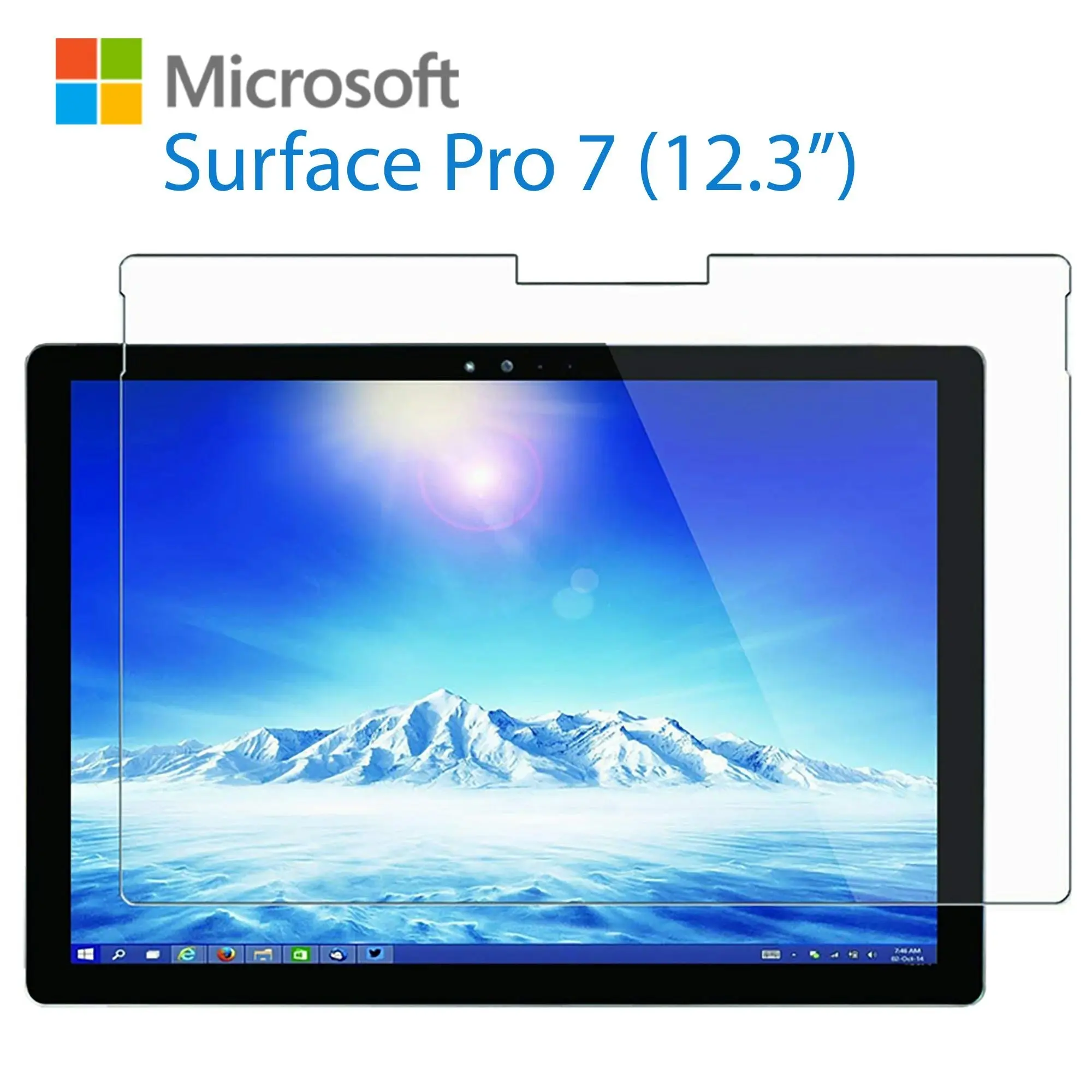 [3 Pack] MEZON Microsoft Surface Pro 7 (12.3") Ultra Clear Film Screen Protector – Case and Surface Pen Friendly