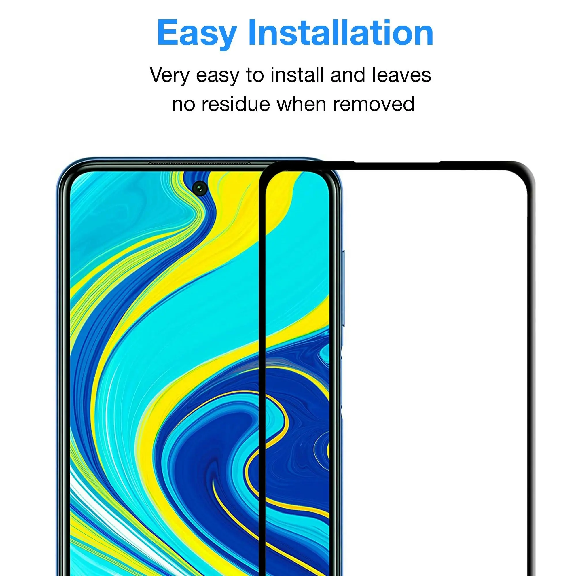 [2 Pack] MEZON Full Coverage Xiaomi Redmi Note 9S Tempered Glass Crystal Clear Premium 9H HD Screen Protector