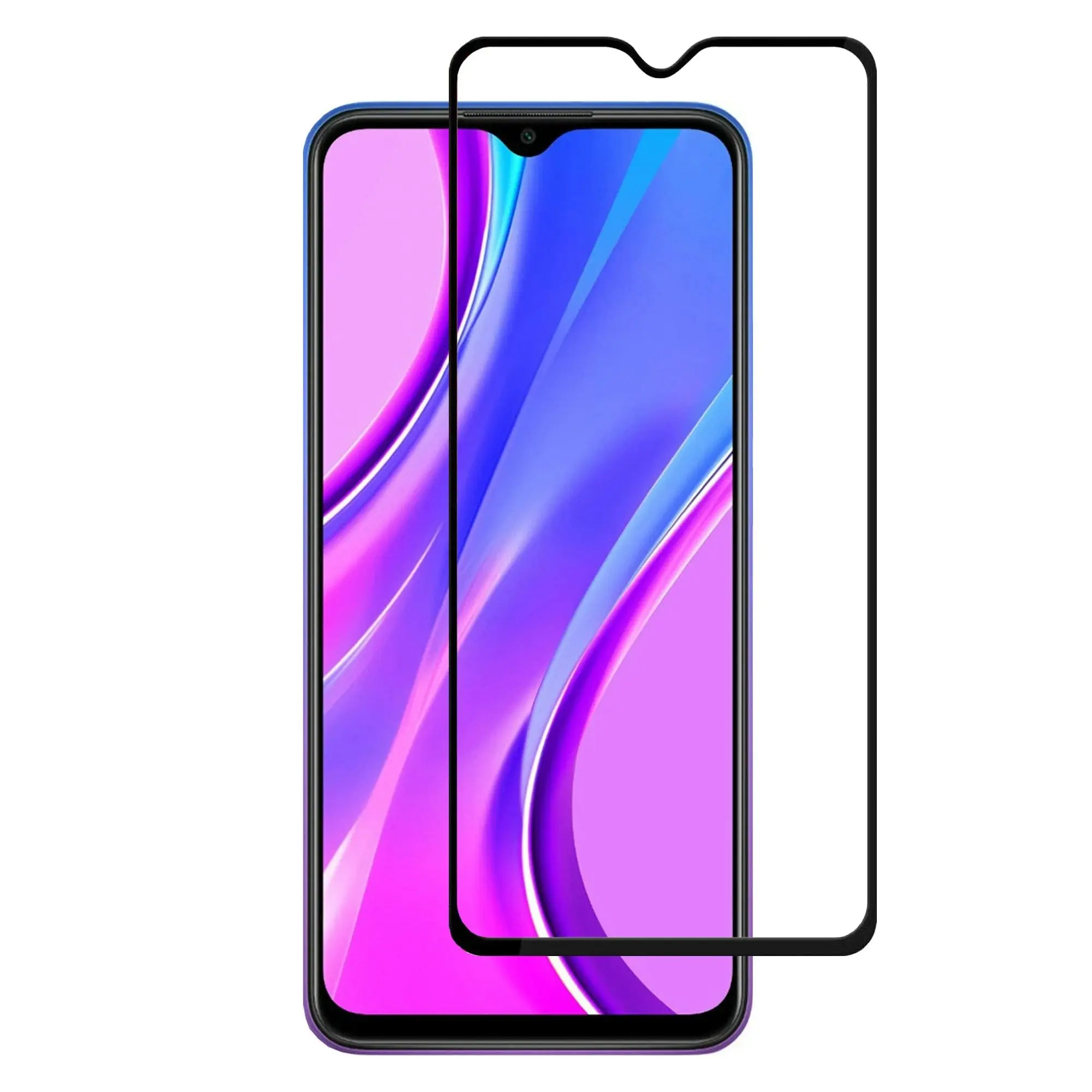 [2 Pack] MEZON Full Coverage Xiaomi Redmi 9T Tempered Glass Crystal Clear Premium 9H HD Screen Protector (Redmi 9T, 9H Full)