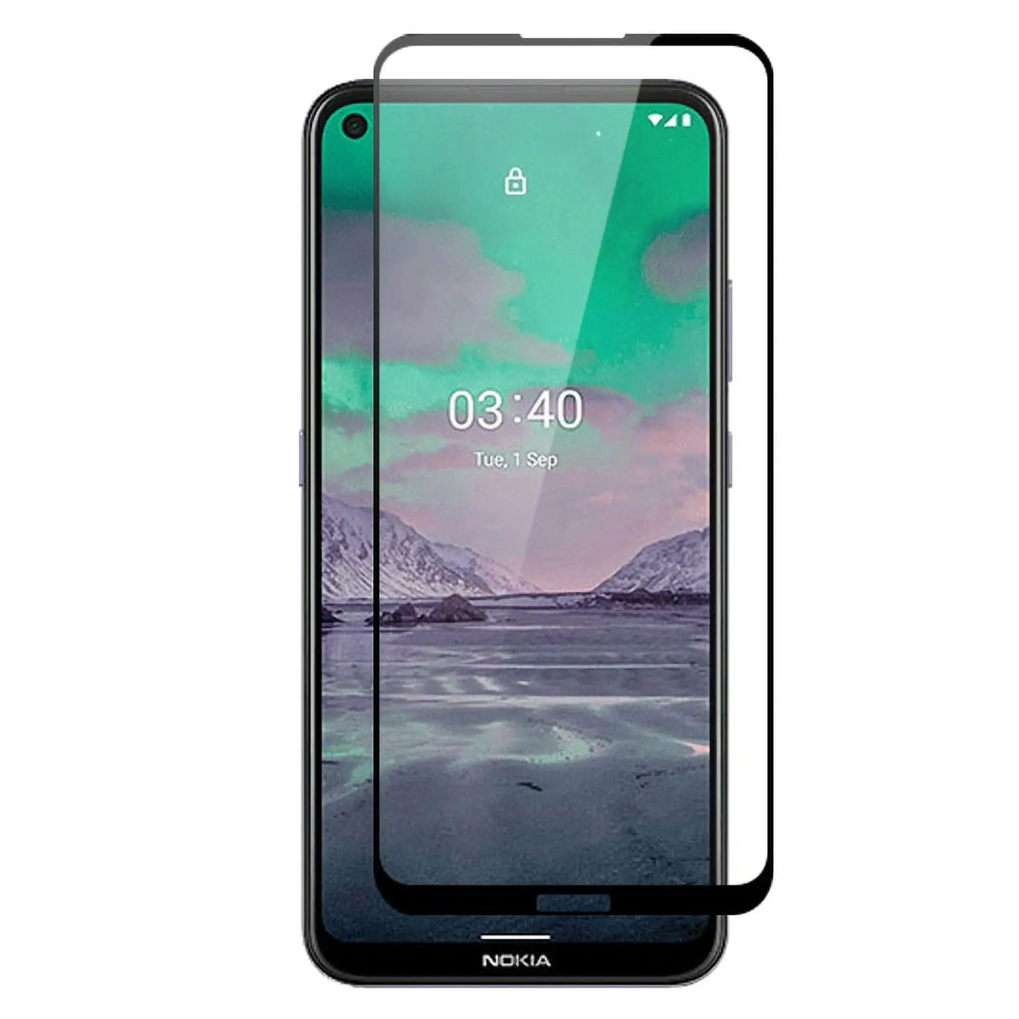 [2 Pack] MEZON Full Coverage Nokia 5.4 Tempered Glass Crystal Clear Premium 9H HD Screen Protector (Nokia 5.4, 9H Full)