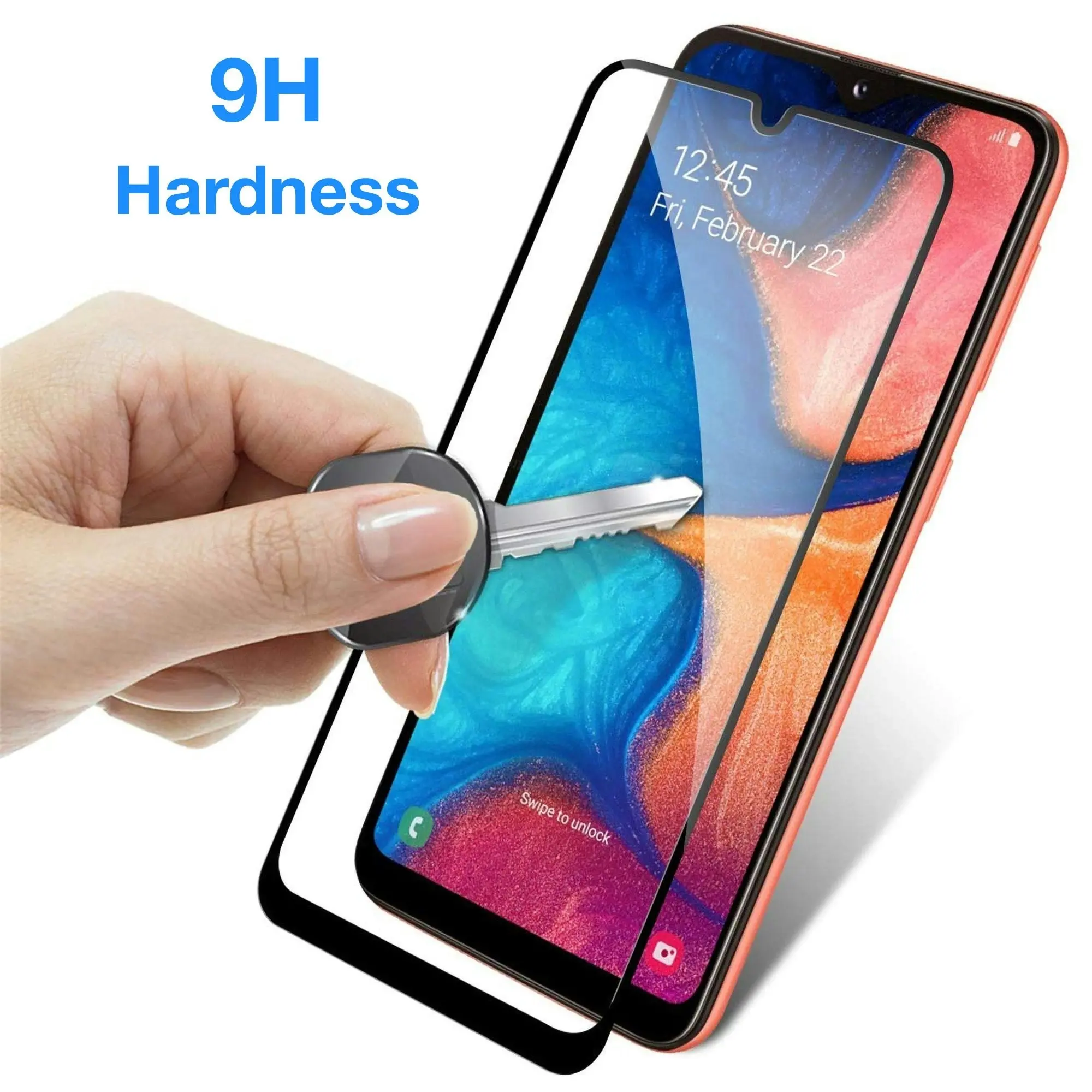 [2 Pack] MEZON Full Coverage Samsung Galaxy A90 5G Tempered Glass Crystal Clear Premium 9H HD Screen Protector (A90 5G, 9H Full)