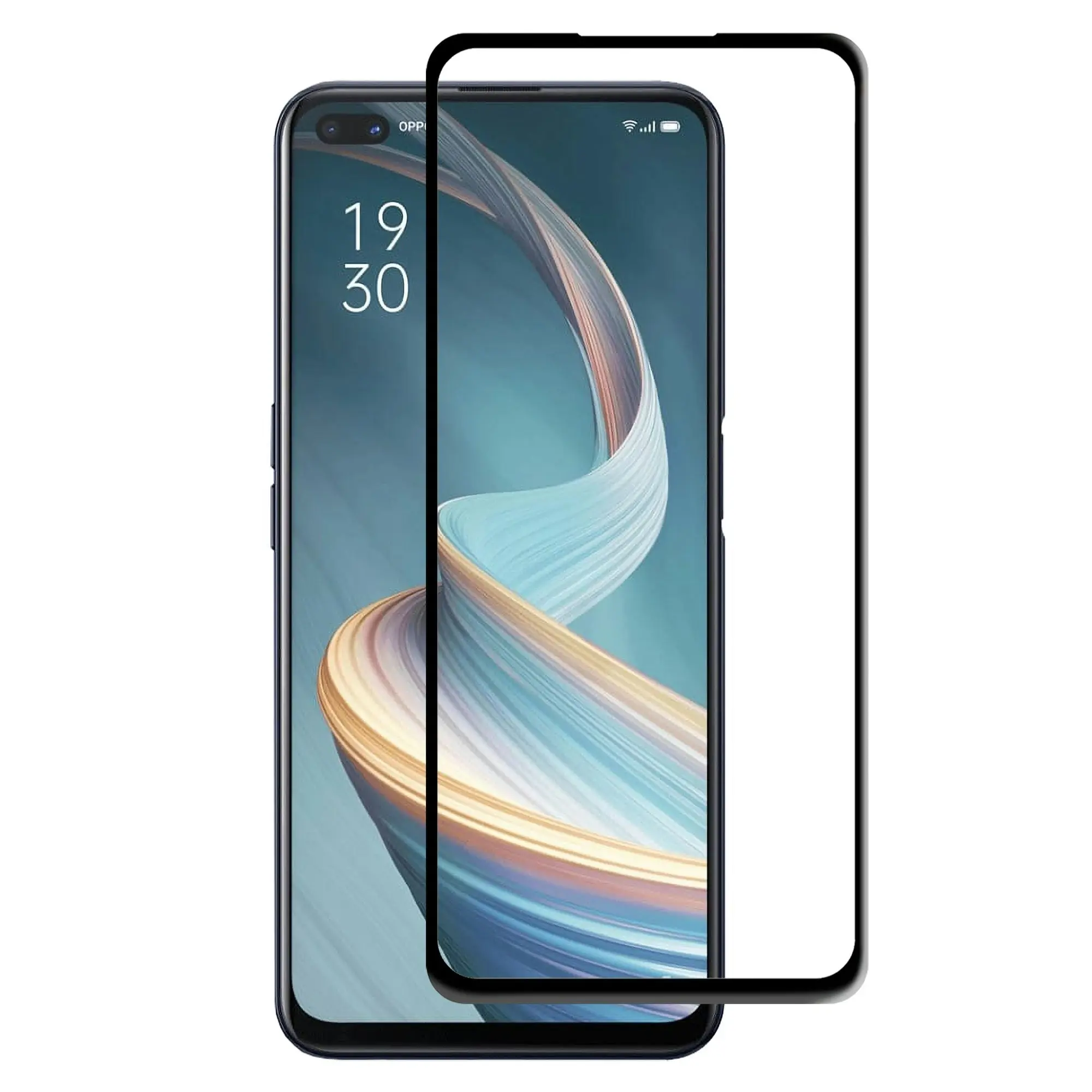 [2 Pack] MEZON Full Coverage OPPO Reno4 Z 5G Tempered Glass Crystal Clear Premium 9H Screen Protector (OPPO Reno4 Z 5G, 9H Full)