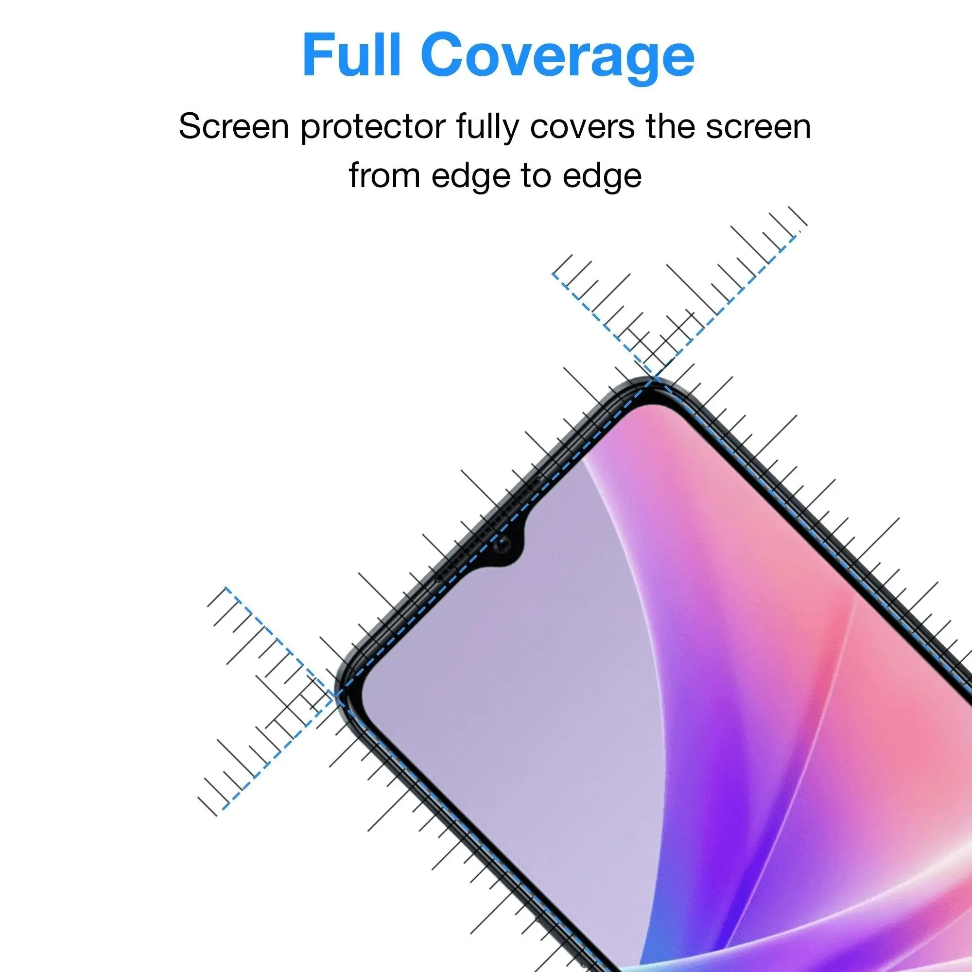 [2 Pack] MEZON Full Coverage Tempered Glass for OPPO A77 5G Crystal Clear Premium 9H HD Screen Protector (OPPO A77 5G, 9H Full)