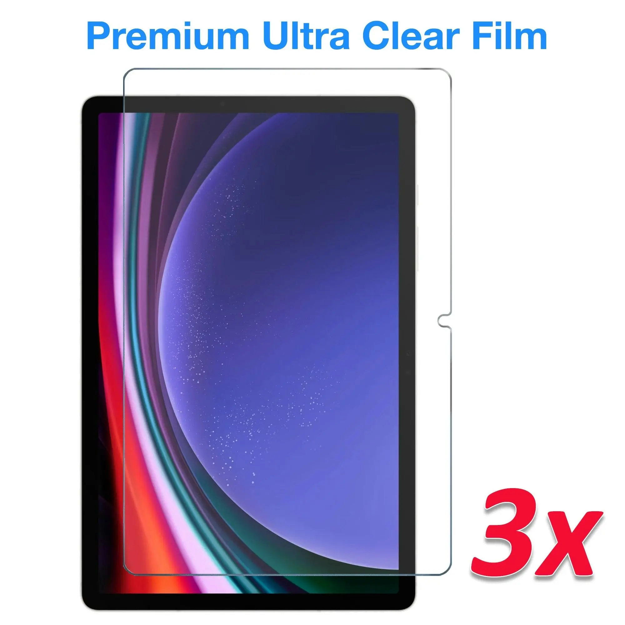 [3 Pack] MEZON Samsung Galaxy Tab S9 (11") Ultra Clear Film Screen Protector (SM-X710, X716, Clear)