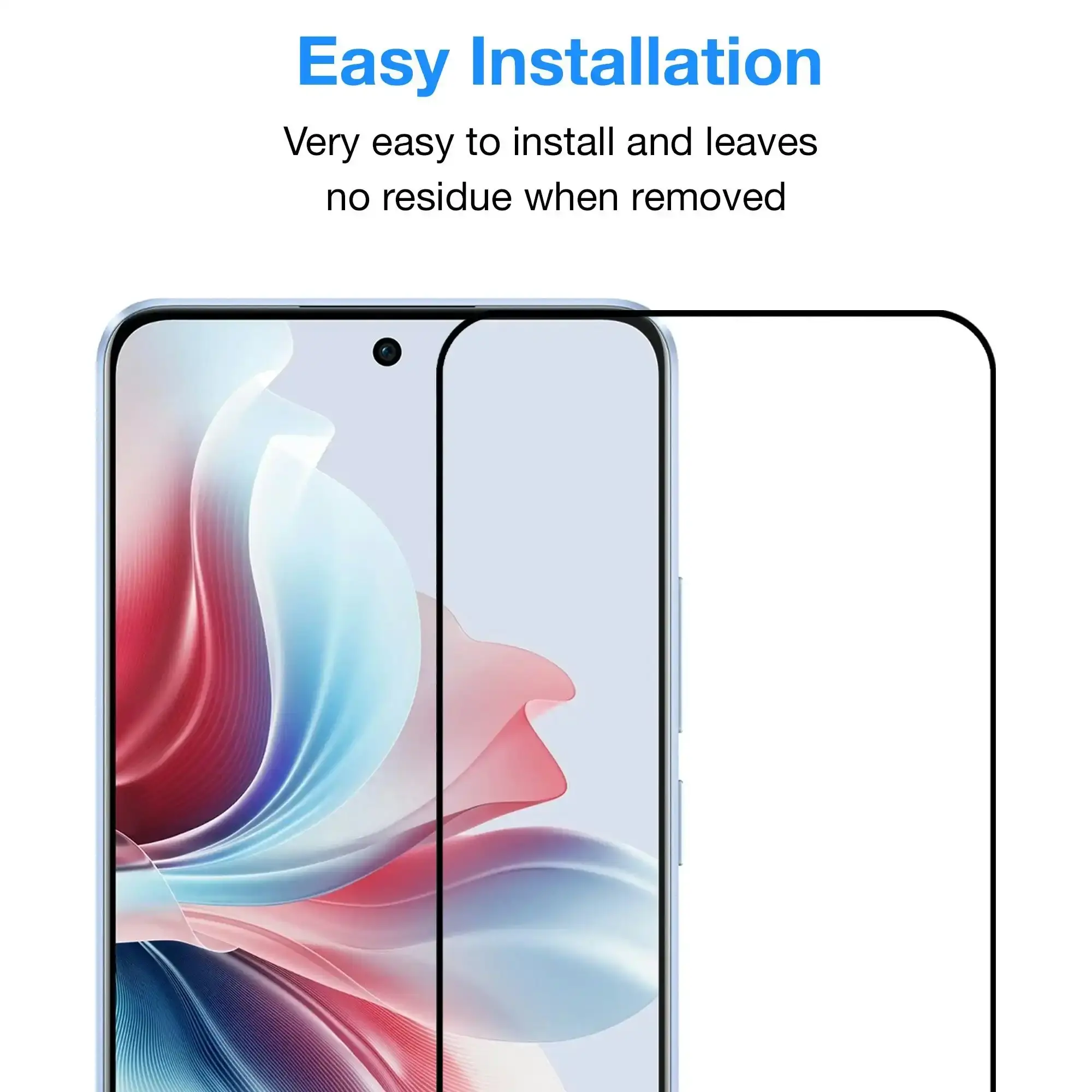 [2 Pack] MEZON Full Coverage Tempered Glass for OPPO Reno11 F 5G Crystal Clear Premium 9H HD Screen Protector (OPPO Reno11 F 5G, 9H Full)