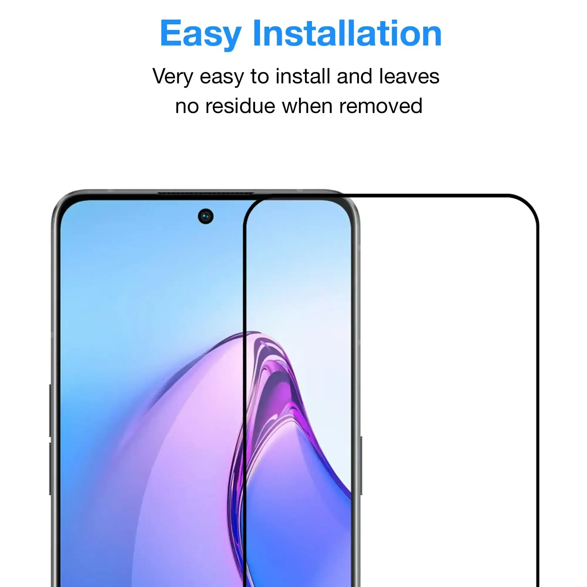 [2 Pack] MEZON Full Coverage Tempered Glass for OPPO Reno8 Pro 5G Crystal Clear Premium 9H HD Screen Protector