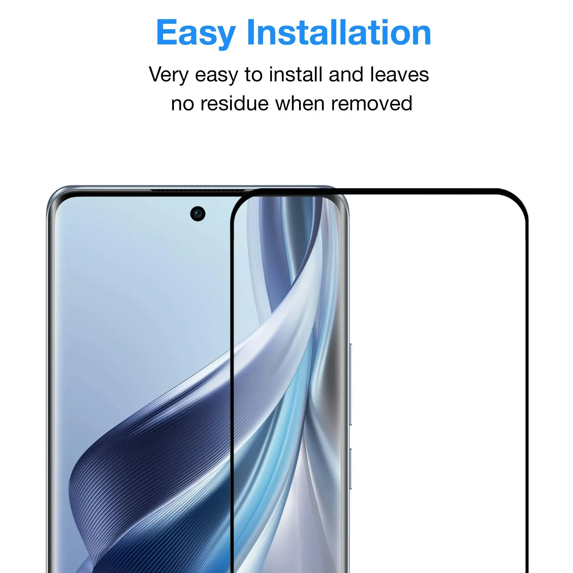 [2 Pack] MEZON Full Coverage Tempered Glass for OPPO Reno10 5G Crystal Clear Premium 9H HD Screen Protector