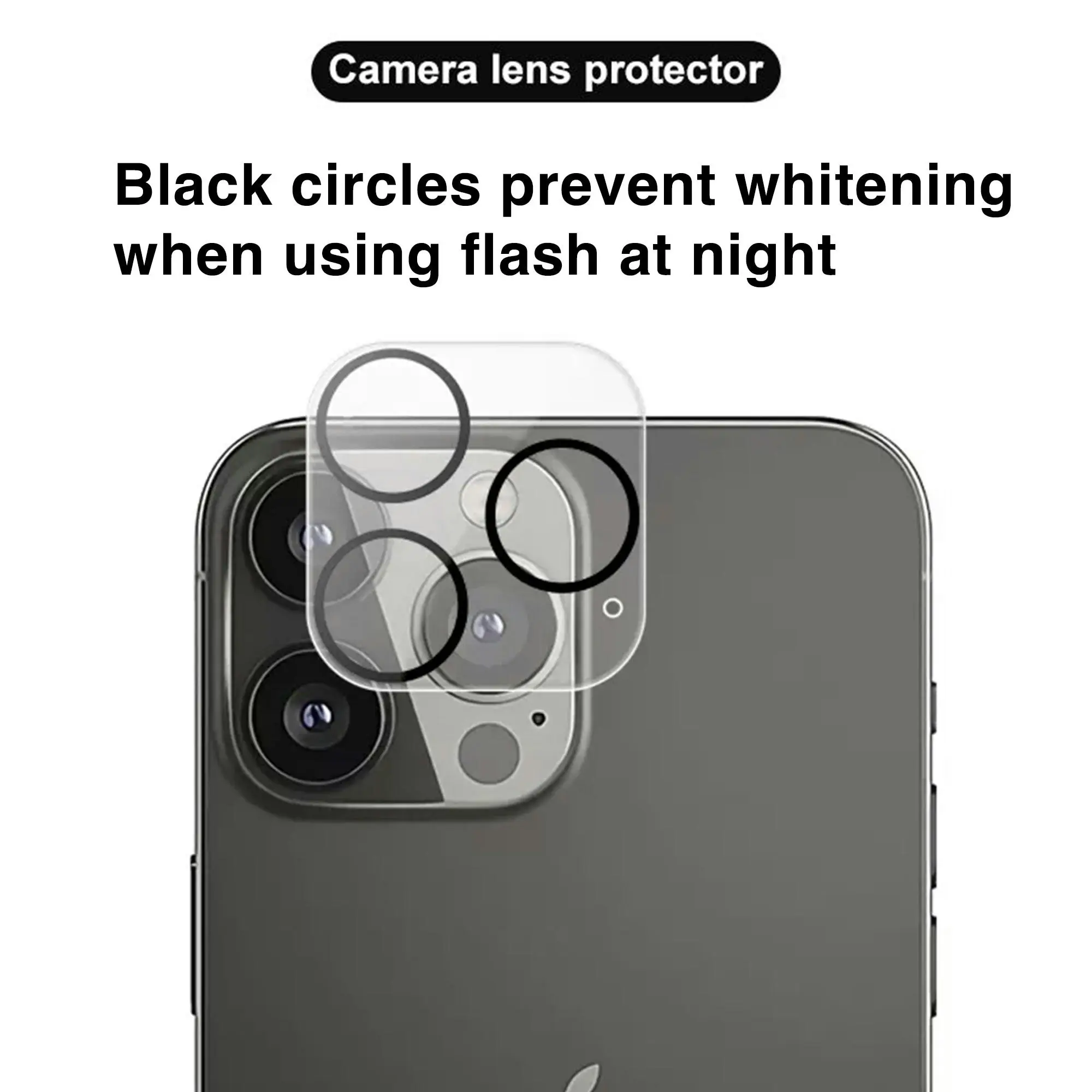 [2 Pack] MEZON Camera Lens Tempered Glass for iPhone 14 Pro (6.1") Premium Full Coverage No Whitening from Flash