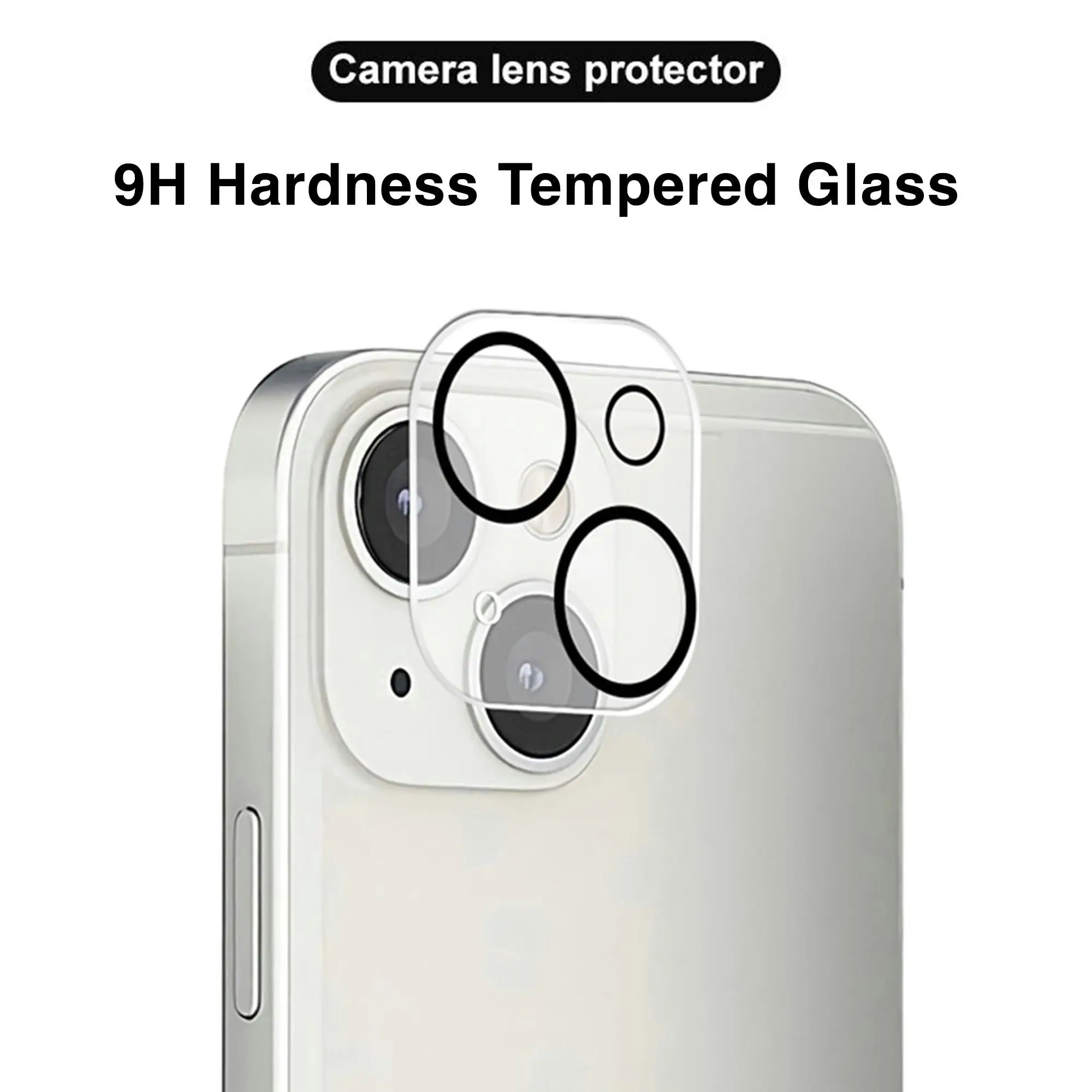 [2 Pack] MEZON Camera Lens Tempered Glass for iPhone 14 Plus (6.7") Premium Full Coverage No Whitening from Flash