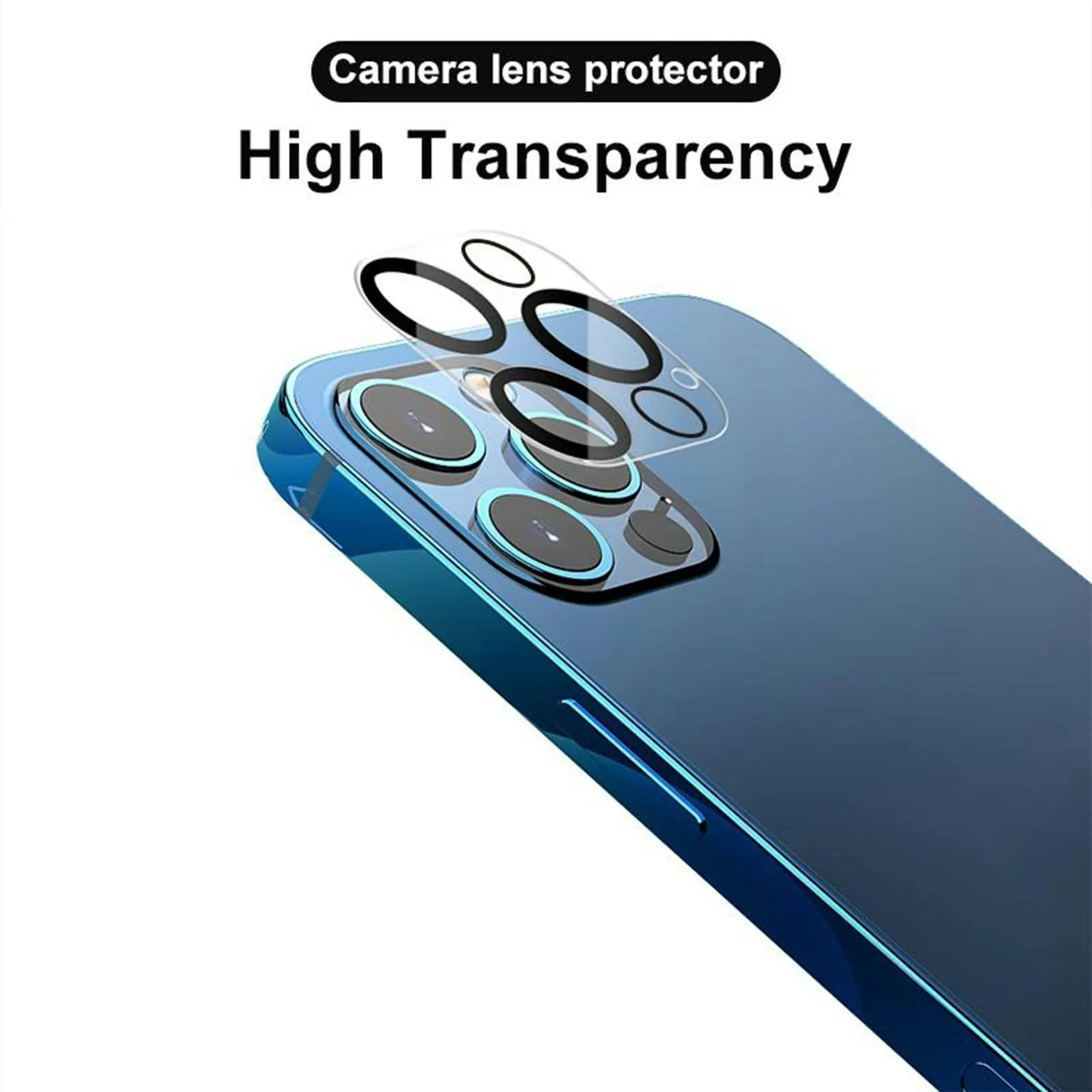 [2 Pack] MEZON Camera Lens Tempered Glass for iPhone 13 Pro Max (6.7") Premium Full Coverage – No Whitening from Flash