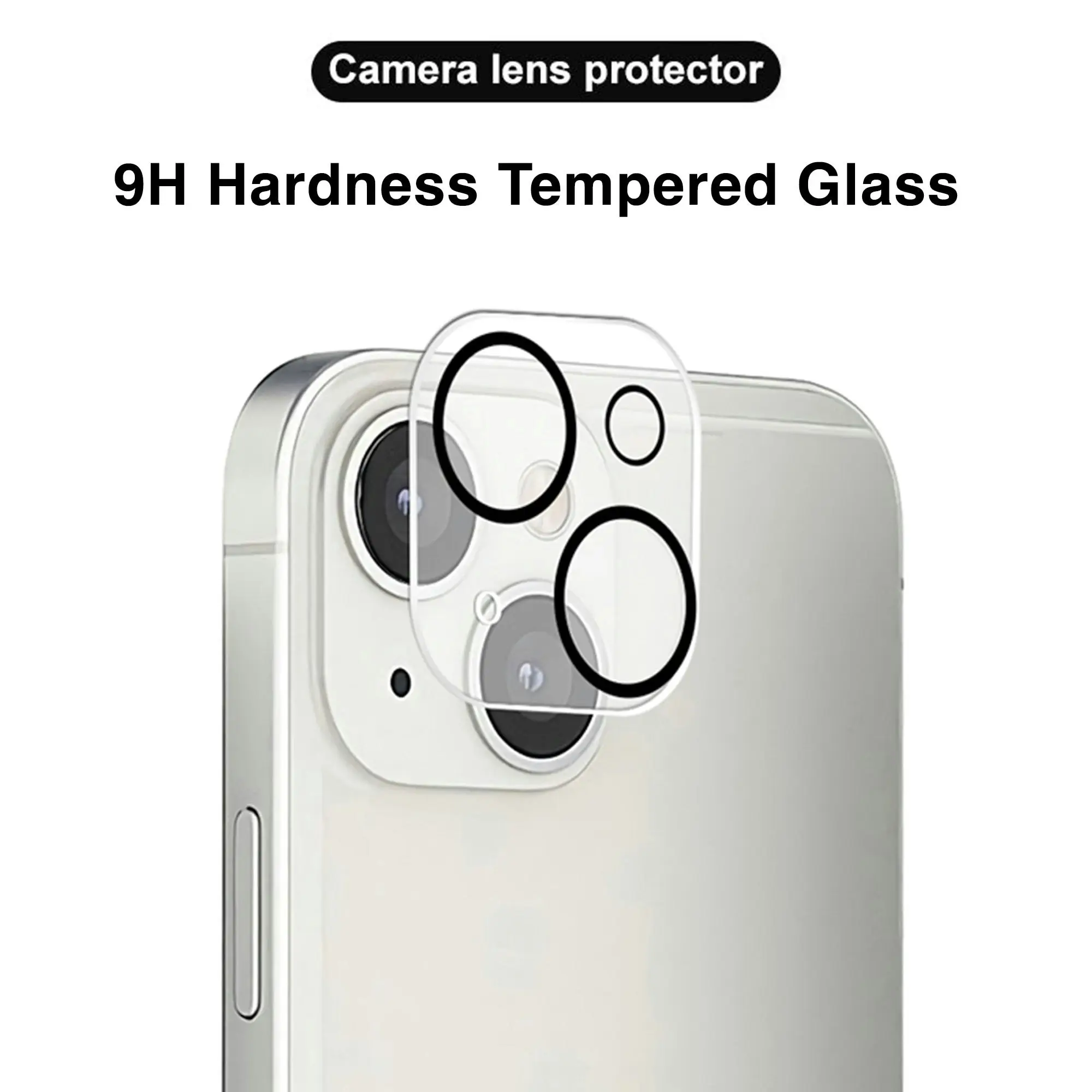 [2 Pack] MEZON Camera Lens Tempered Glass for iPhone 15 Plus (6.7") Premium Full Coverage No Whitening from Flash