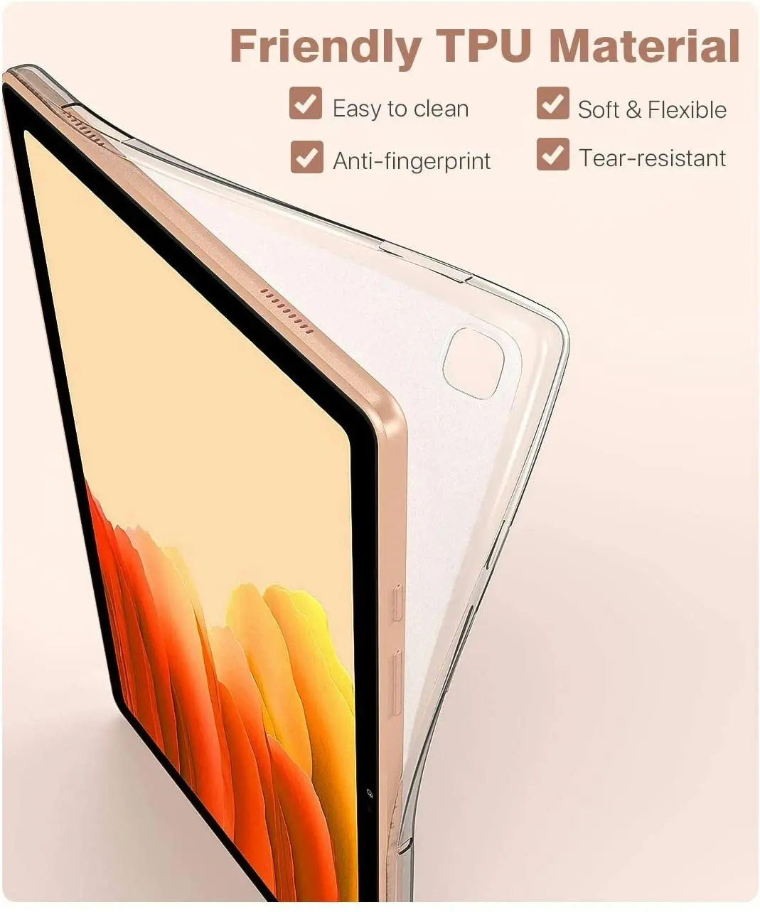 MEZON Samsung Galaxy Tab A7 Lite 8.7" Ultra-Thin Transparent Clear TPU Gel Case (SM-T220, T225)