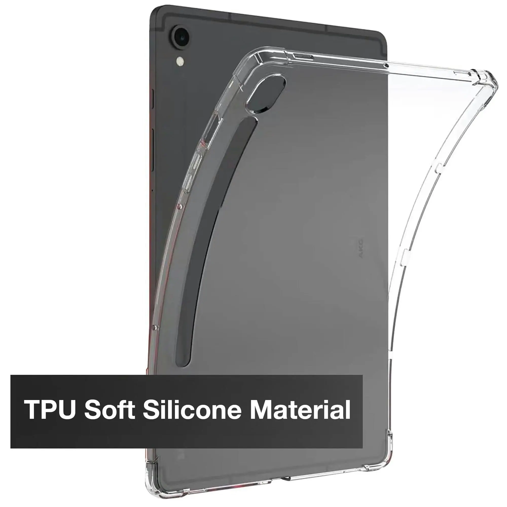 MEZON Samsung Galaxy Tab S9 (11") Premium Thin Transparent Clear TPU Gel Case (SM-X710, X716)