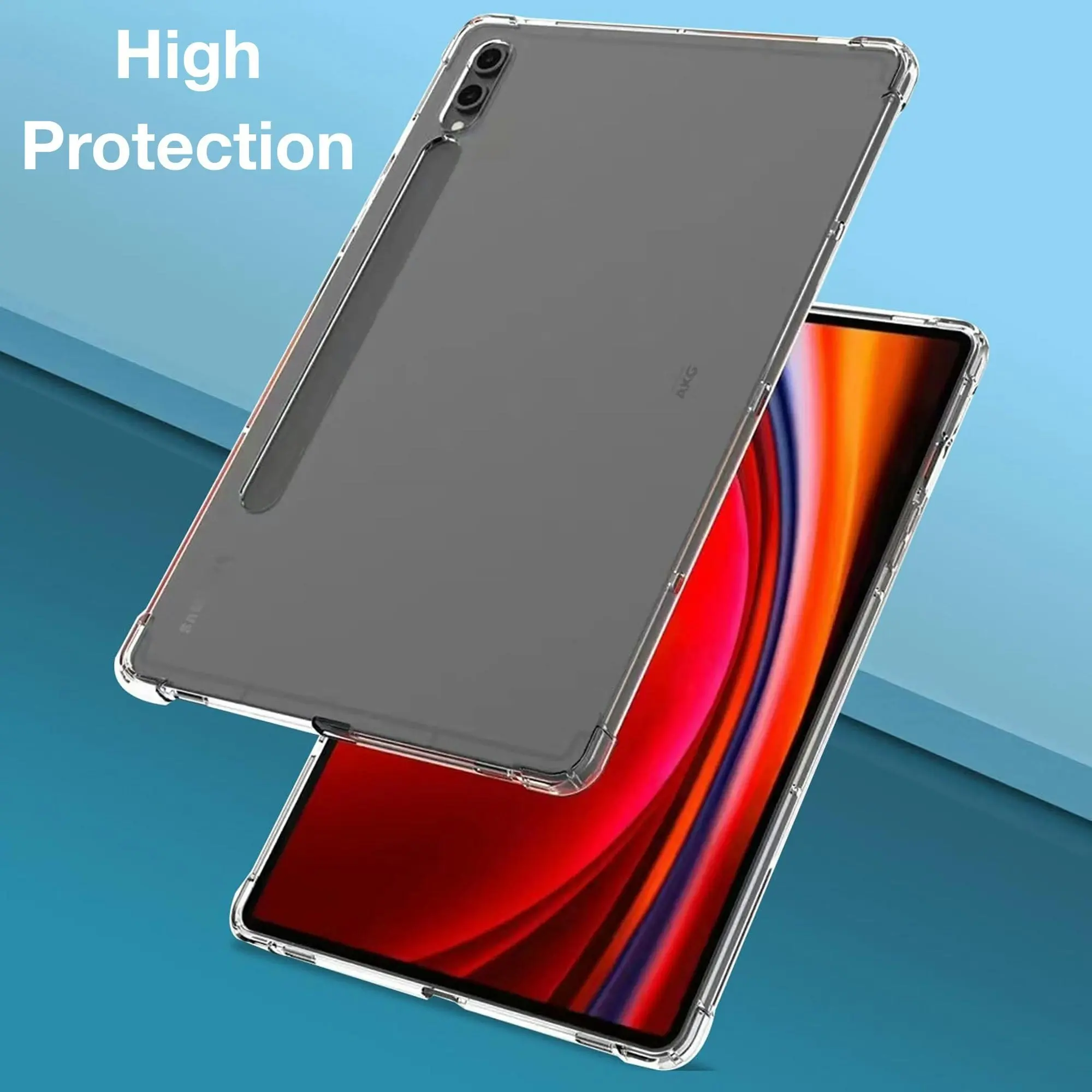 MEZON Samsung Galaxy Tab S9+ (12.4") Premium Thin Transparent Clear TPU Gel Case (SM-X810, X816)