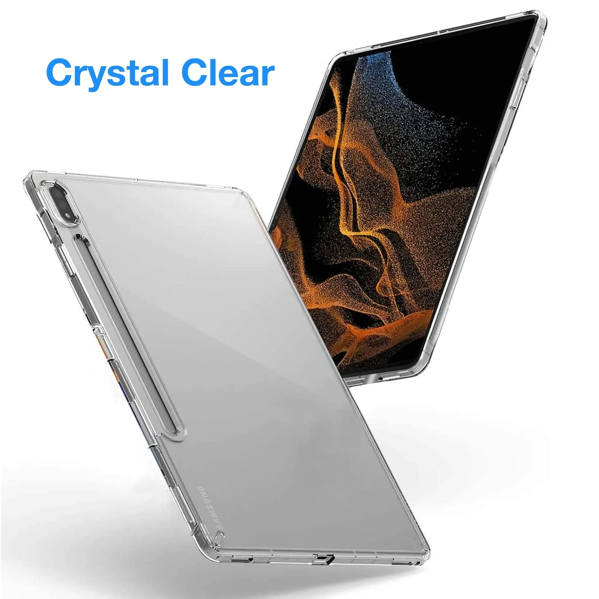 MEZON Samsung Galaxy Tab S8 Ultra (14.6") Premium Thin Transparent Clear TPU Gel Case (SM-X900, X906)