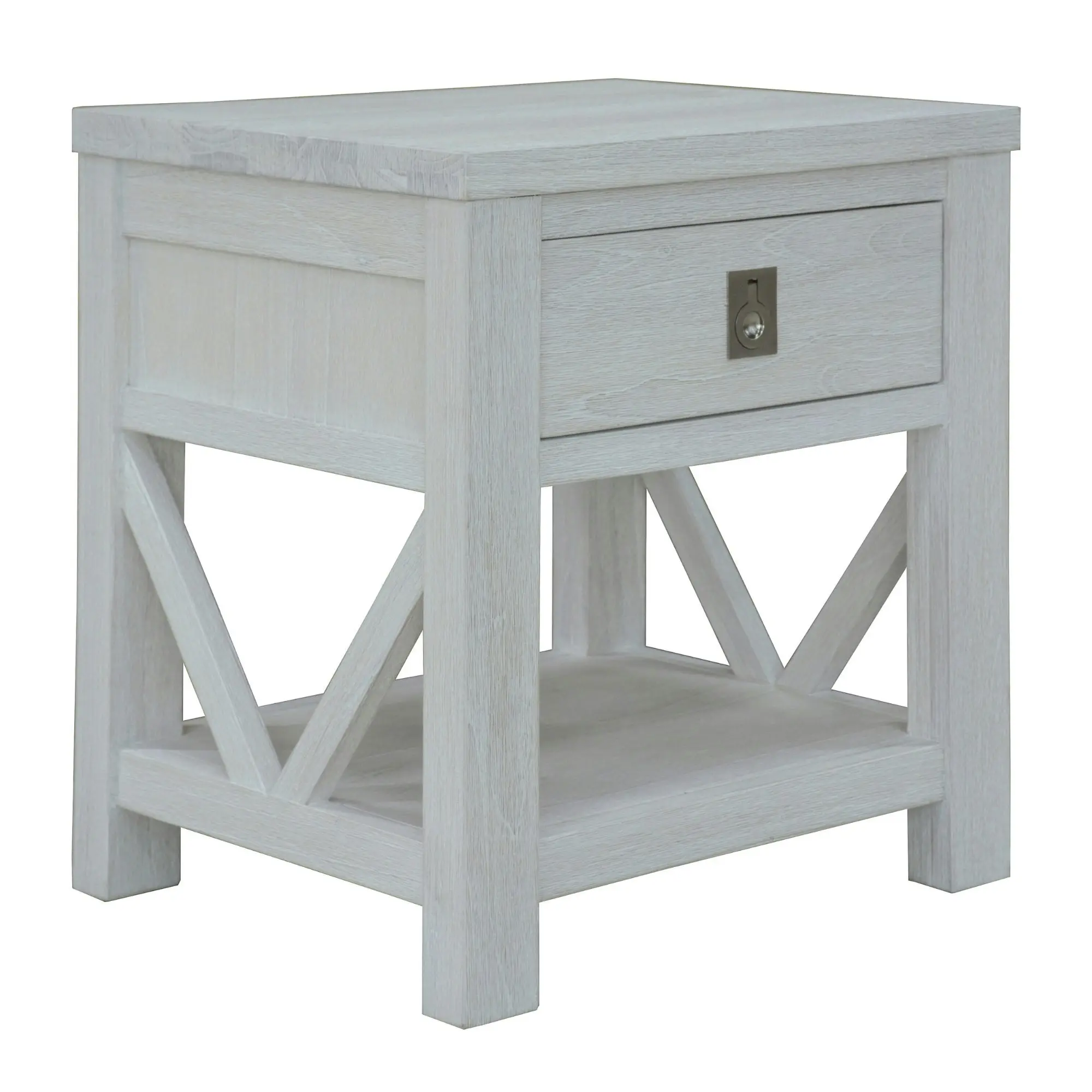 Myer 2pc Bedside Table White Wash