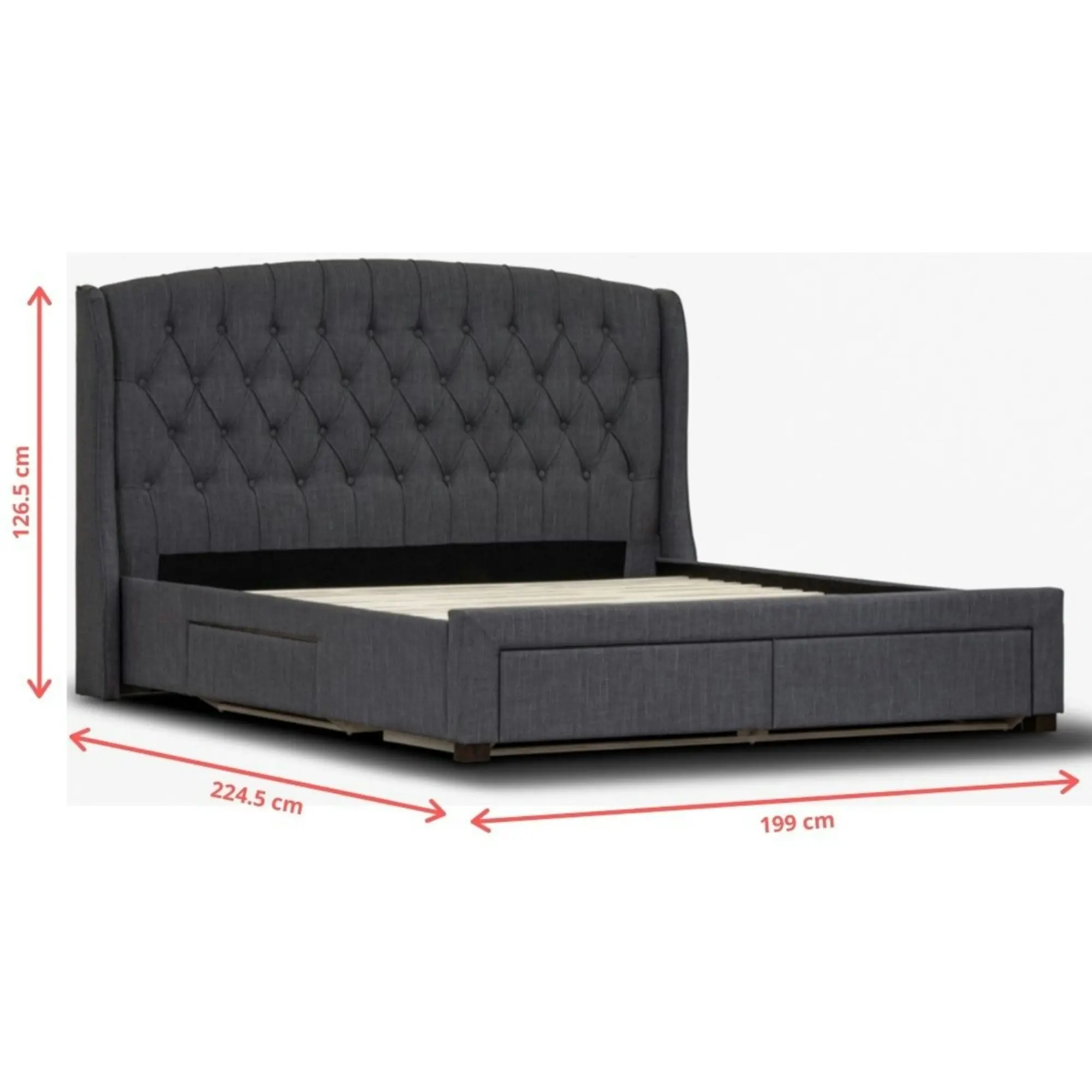 Honeydew Bed Frame Grey