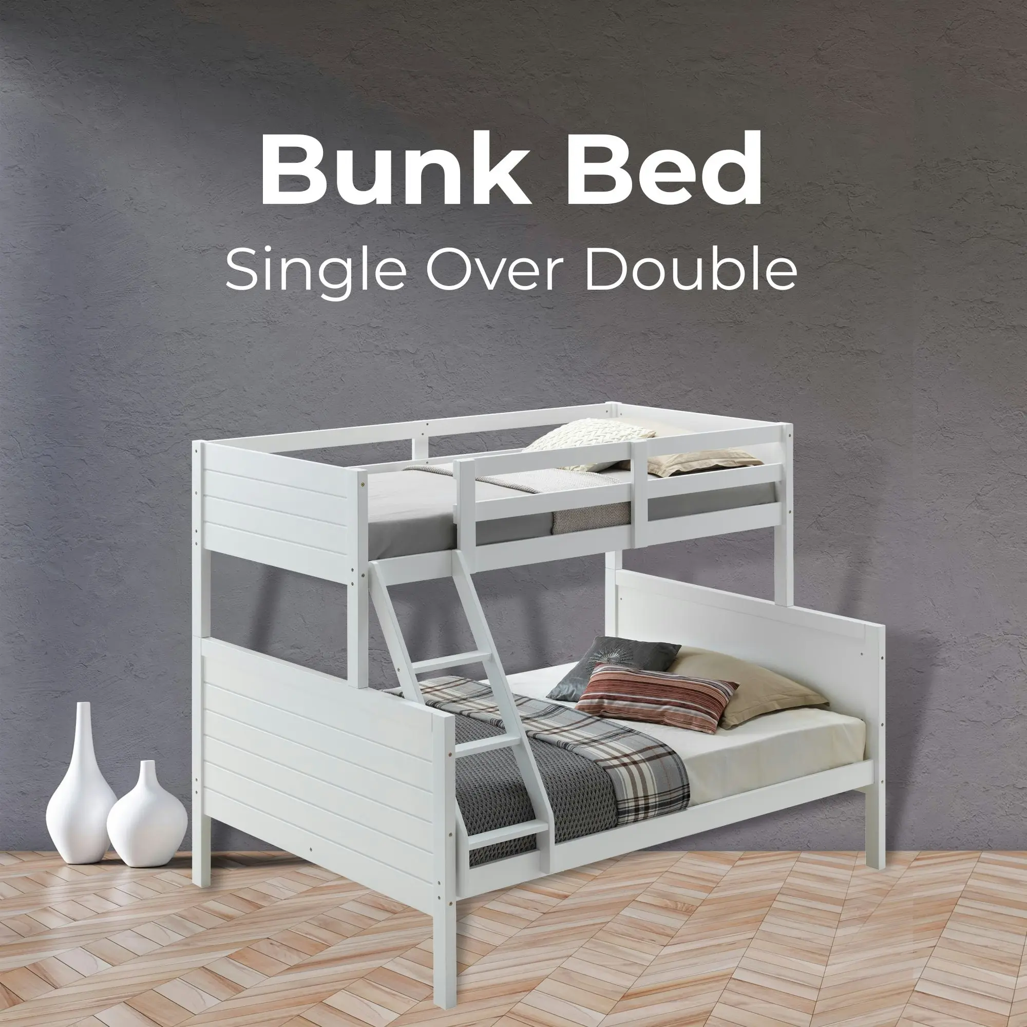 Zinnia Single Over Double Bunk Bed Frame