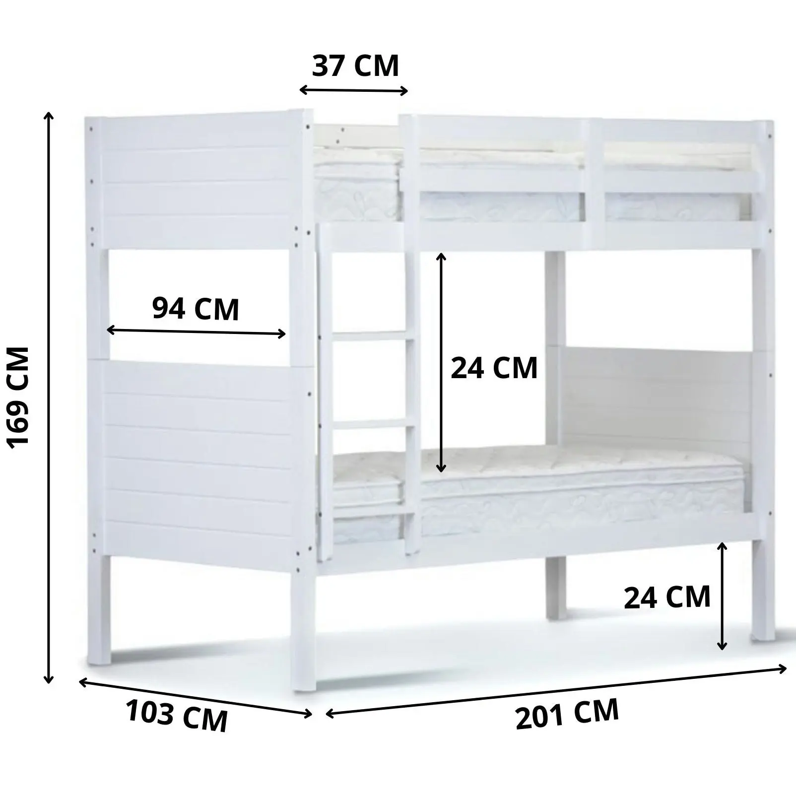 Zinnia Single Bunk Bed Frame