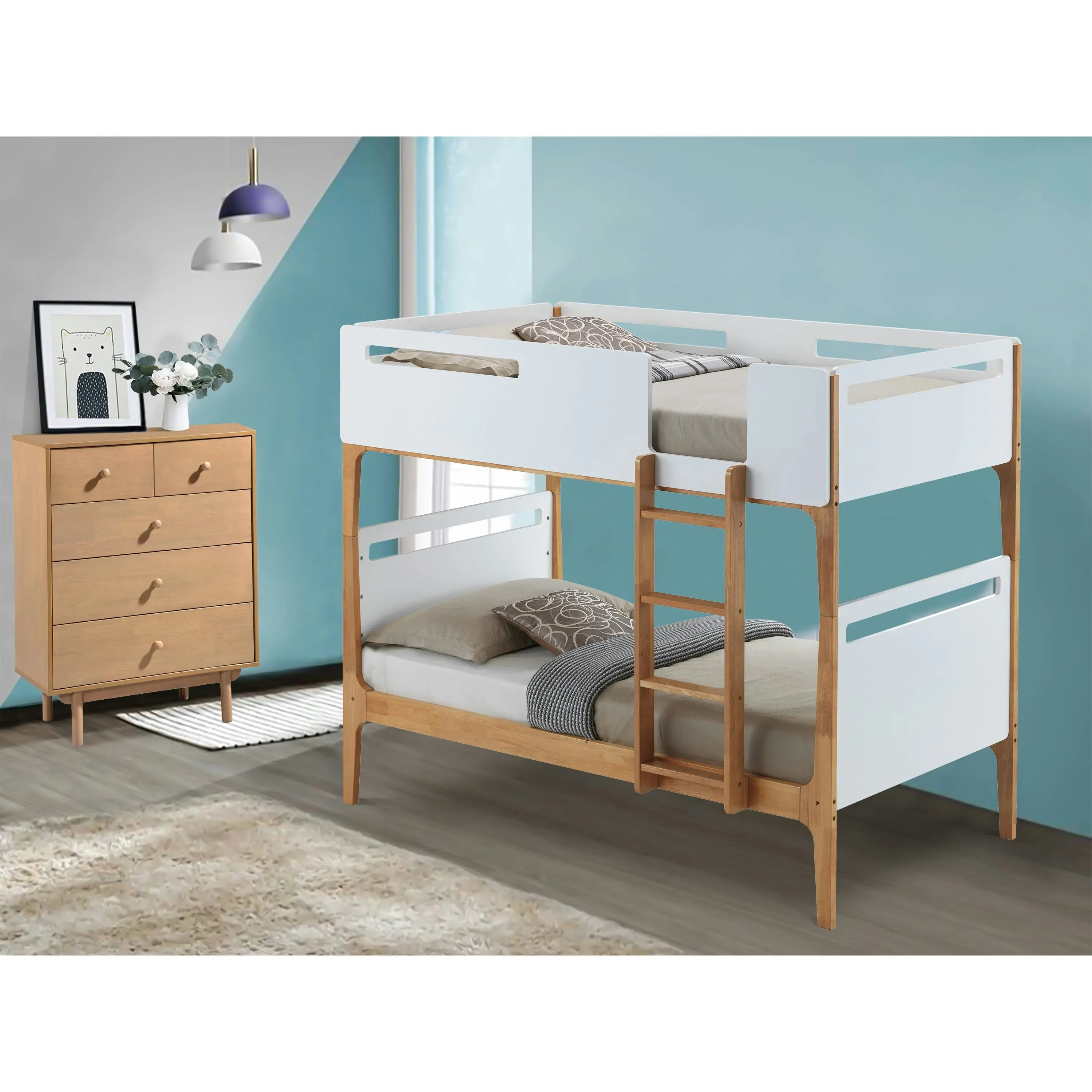 Baby Rose Single Bunk Bed Frame