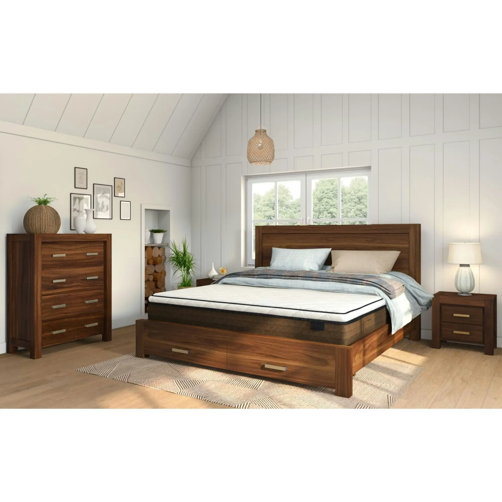 Comfortis 4pc Bed Bedside Tallboy Suite