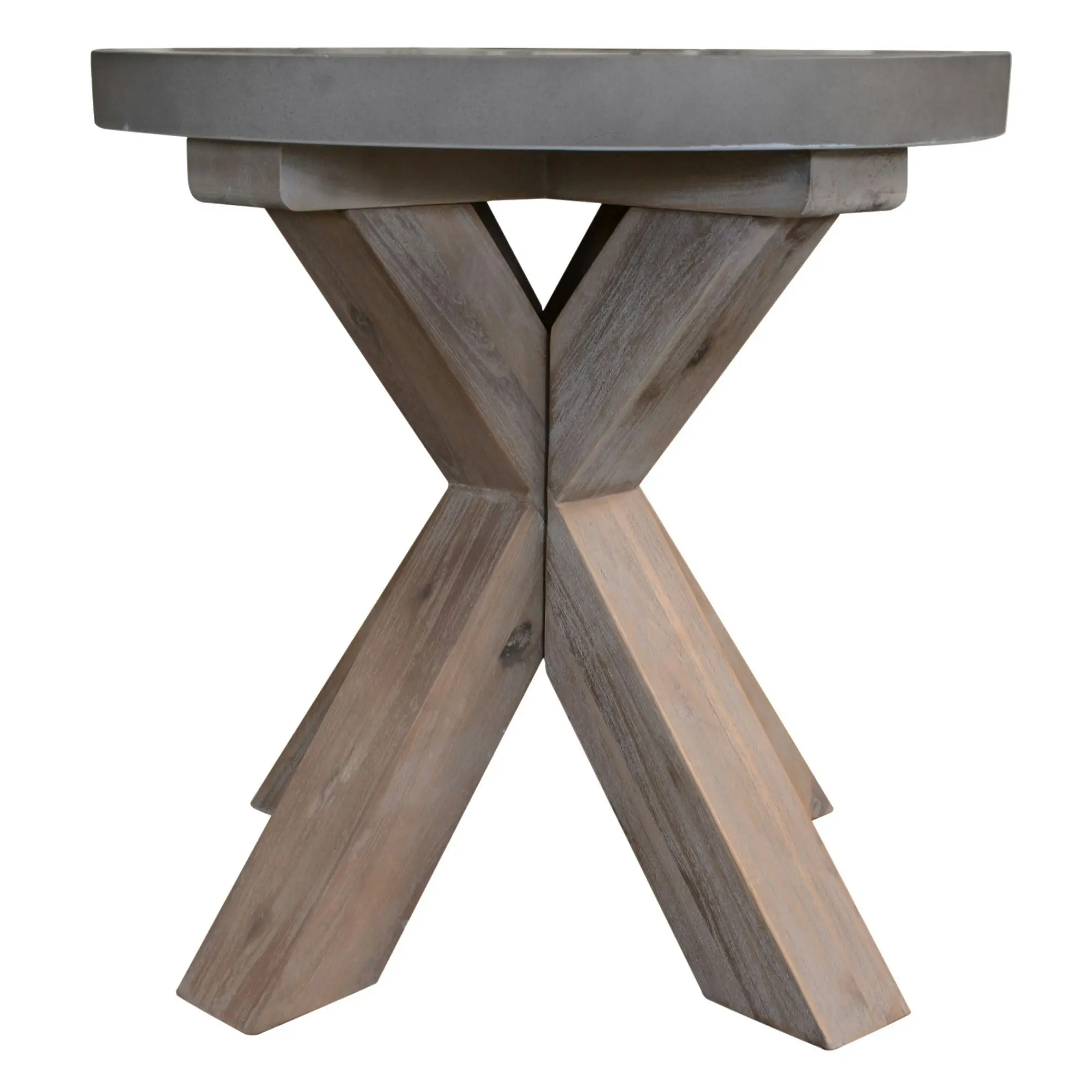 Stony Lamp Table with Concrete Top