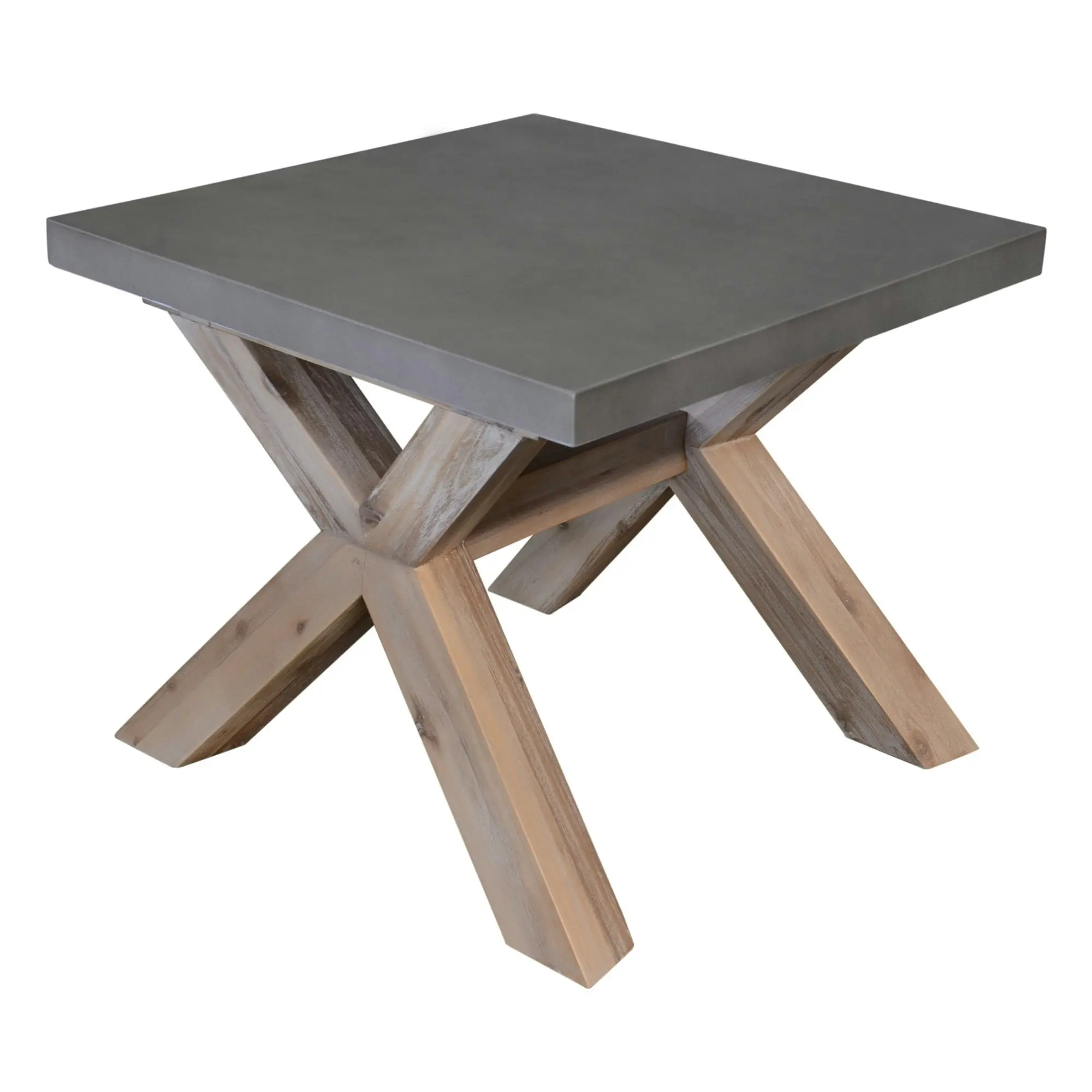 Stony Lamp Table with Concrete Top