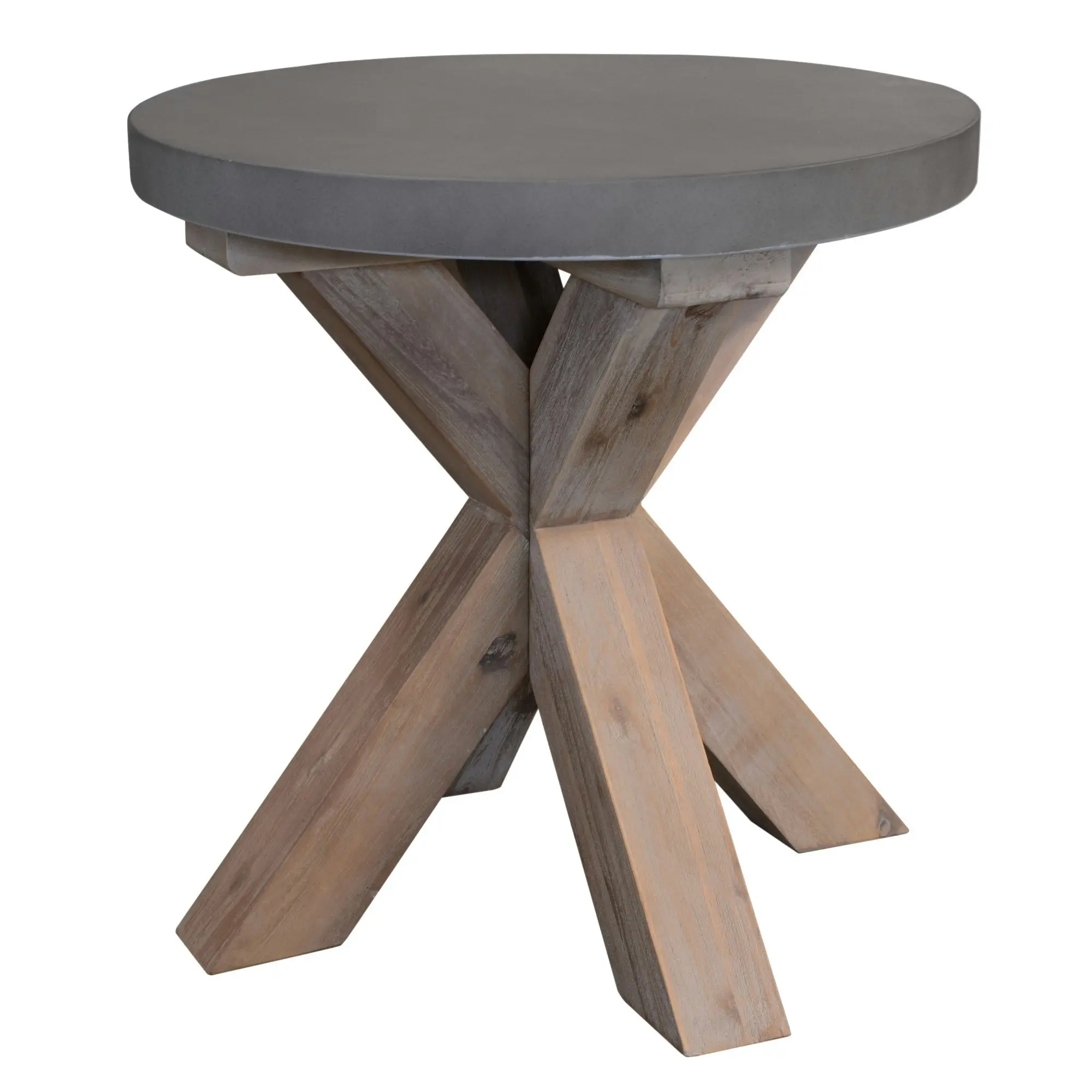 Stony Lamp Table with Concrete Top