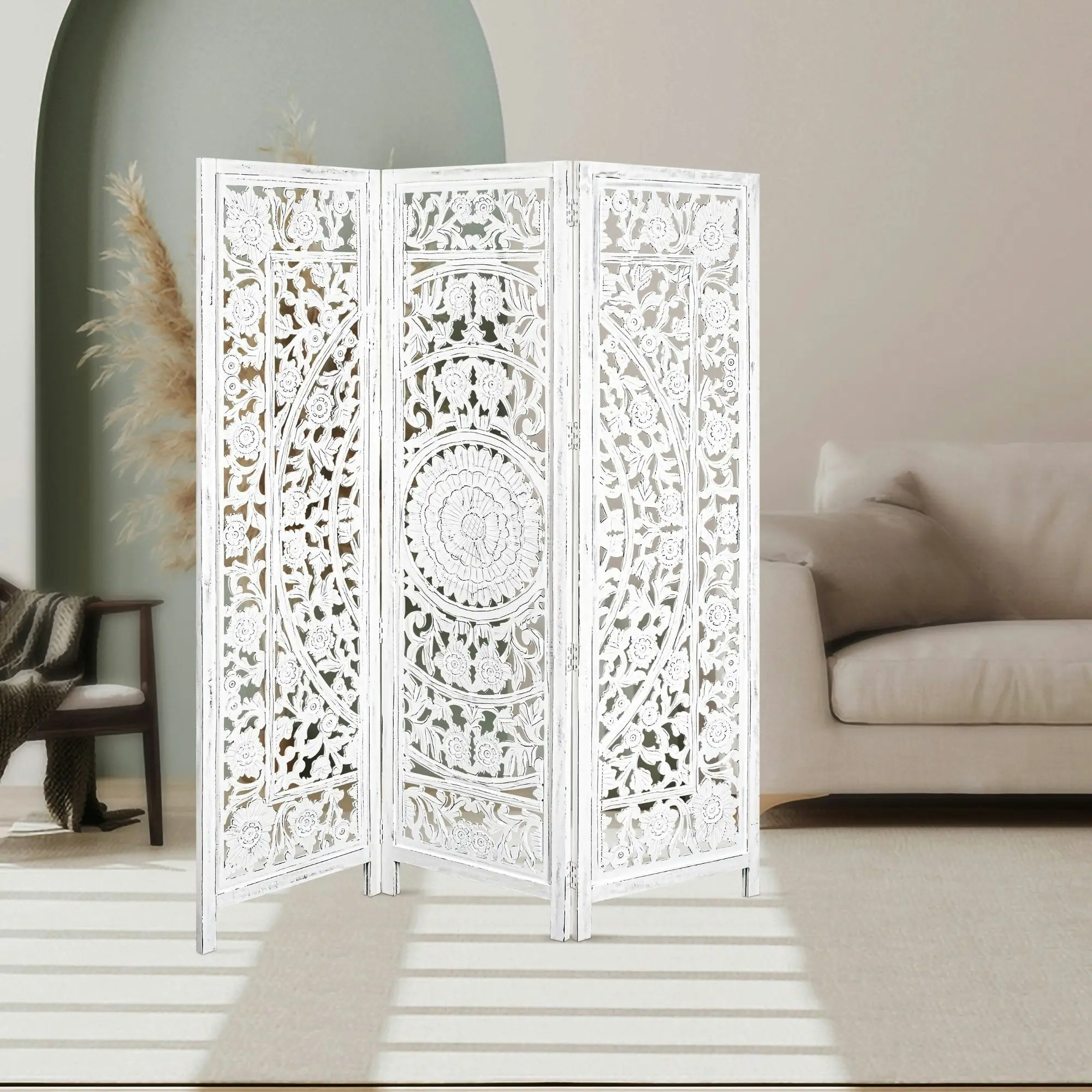 Jans Room Screen Divider White