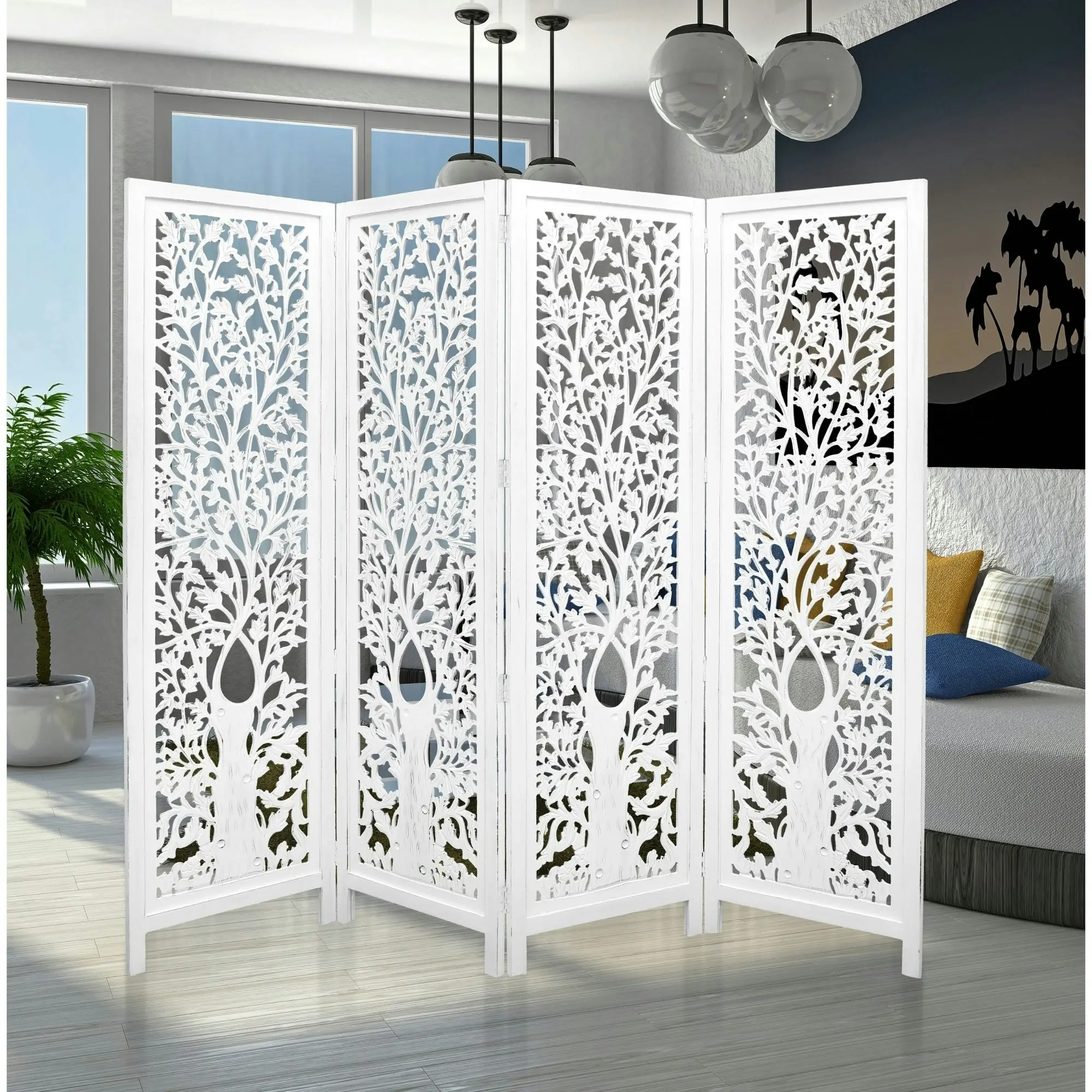 Life Dig Room Screen Divider White